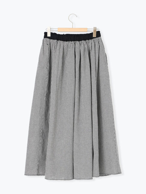 Samansa Mos2「配色ベルトギャザースカート」|スカート|