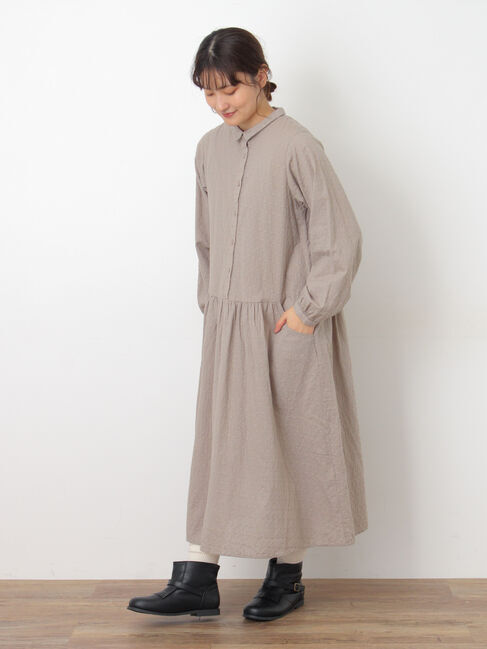 Samansa Mos2「◎刺繍ワンピース」|ワンピース|グレー