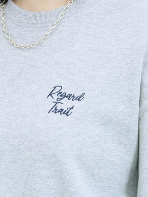 Samansa Mos2 blue「ラメ裏毛プルオーバー」|Tシャツ・カットソー|