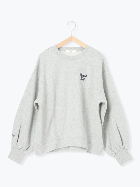 Samansa Mos2 blue「ラメ裏毛プルオーバー」|Tシャツ・カットソー|