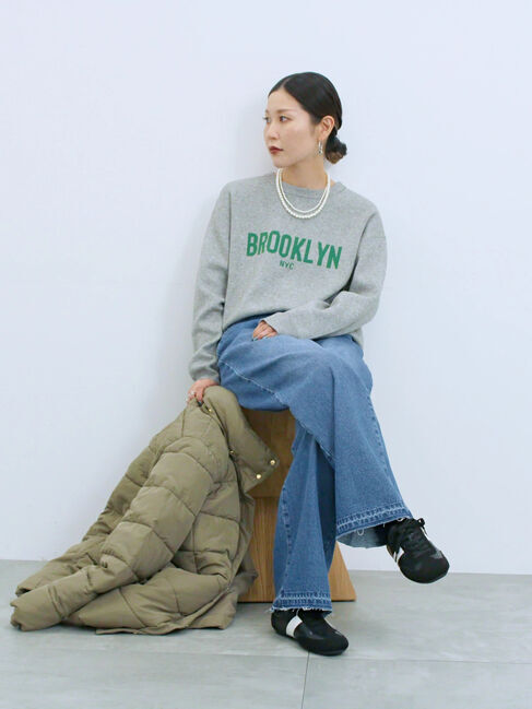 Samansa Mos2 blue「ストレートデニムパンツ」|その他|