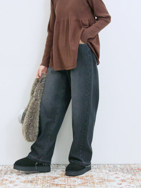 Samansa Mos2 blue「ストレートデニムパンツ」|その他|