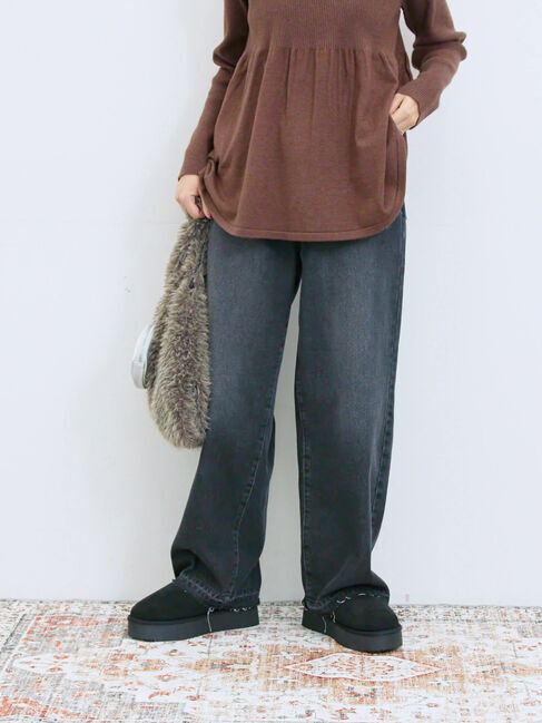 Samansa Mos2 blue「ストレートデニムパンツ」|その他|