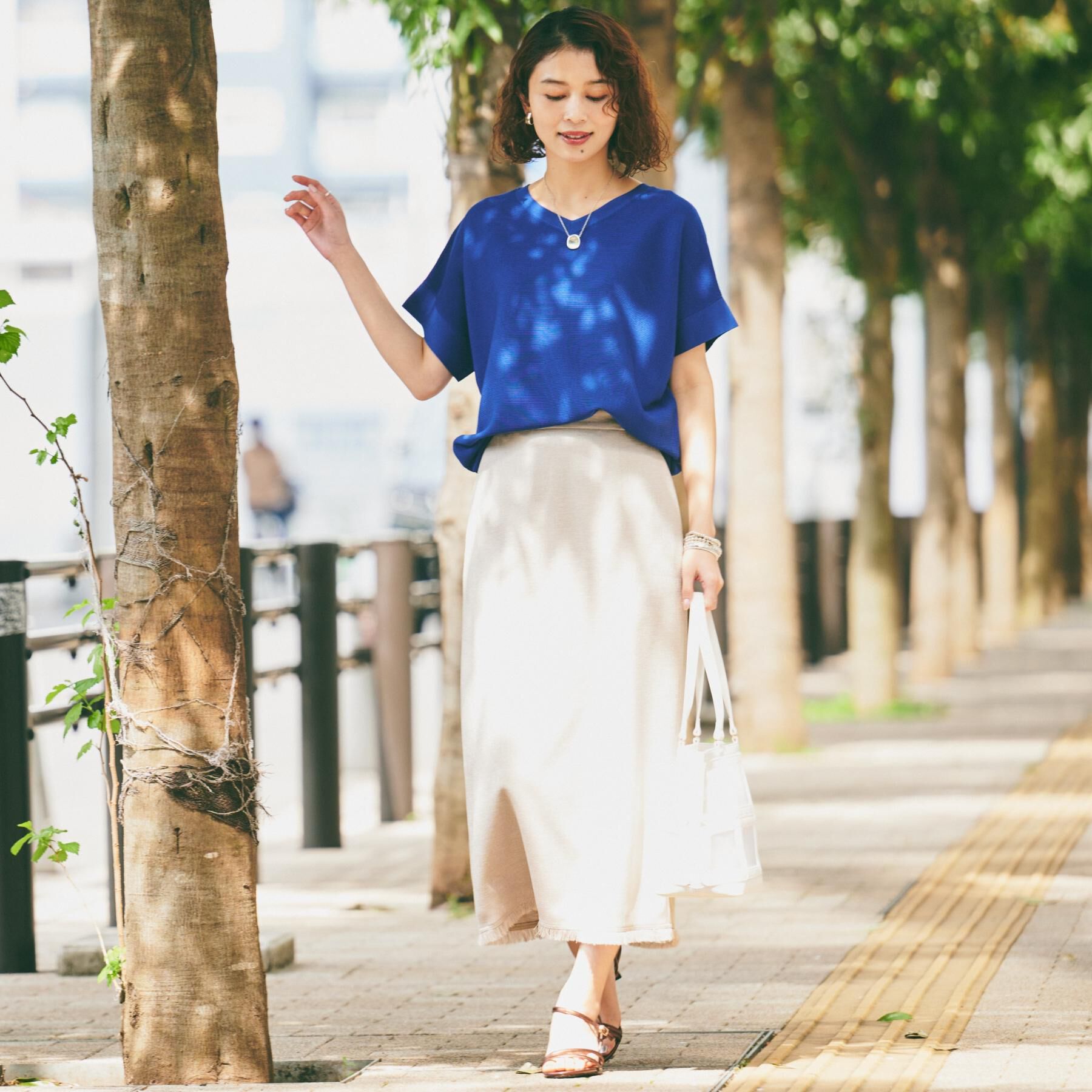 UNTITLED「【12色展開/体型カバー/2way】バウンドスリーブニット」|ニット・セーター|