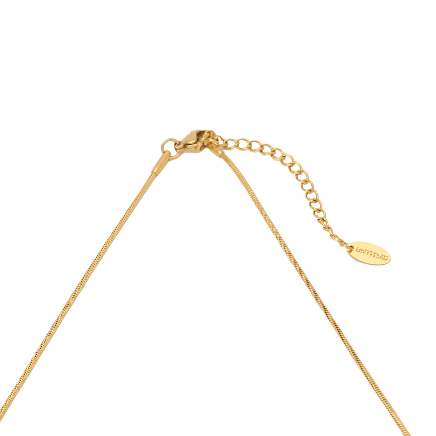 UNTITLED「【ステンレス】カーヴィプレートショートネックレス」|ネックレス|