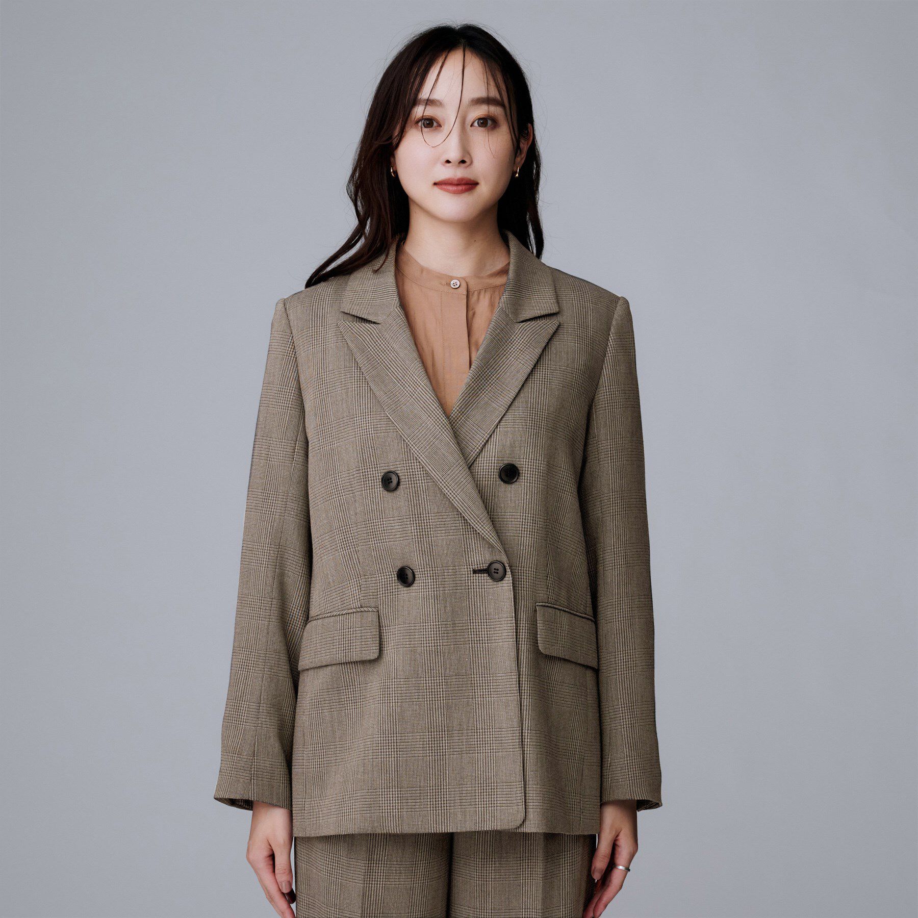 UNTITLED「【セットアップ可】ウールライク ダブルブレストジャケット」|テーラードジャケット|