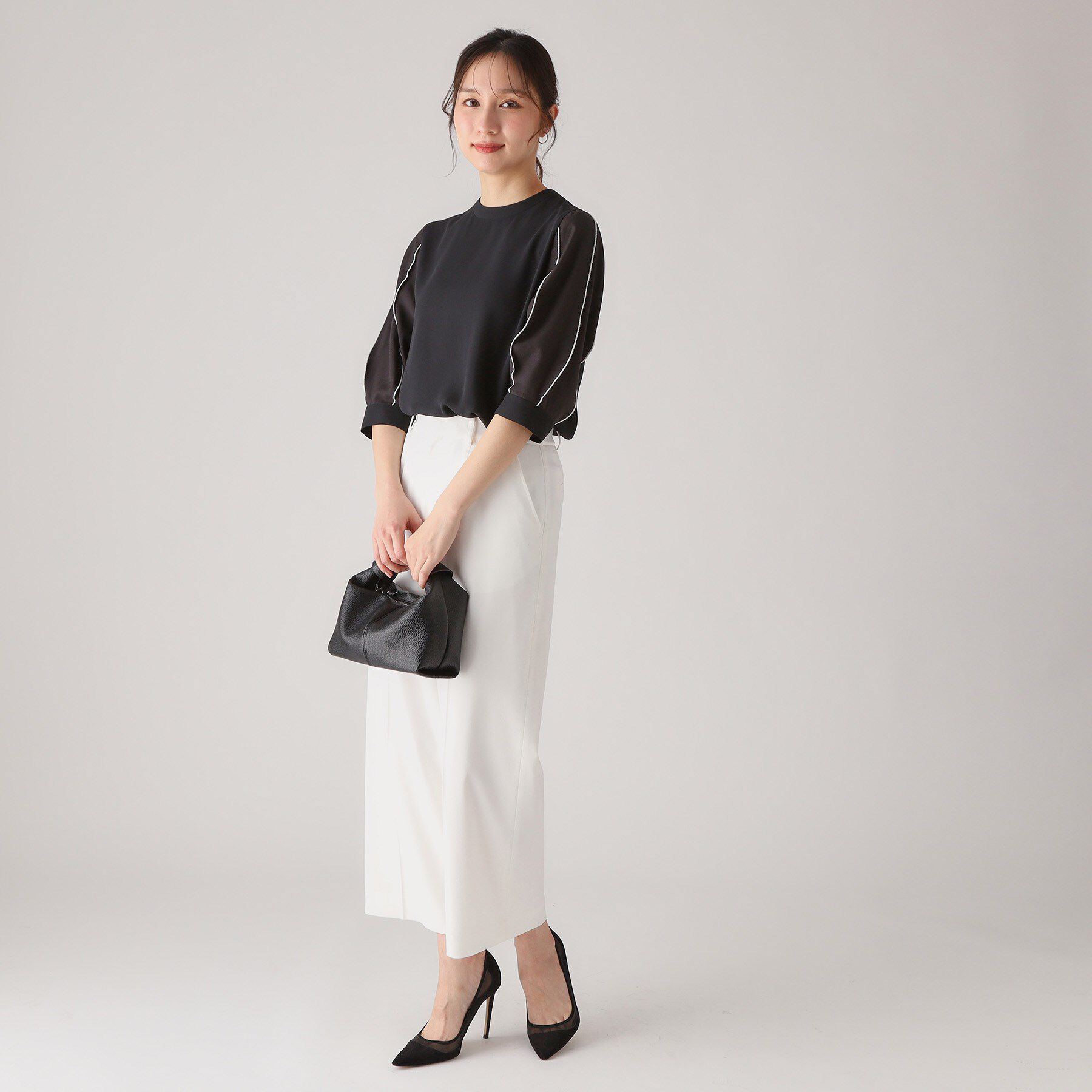 COUP DE CHANCE「【洗える／刺しゅうディテール】袖デザインブラウス」|シャツ・ブラウス|