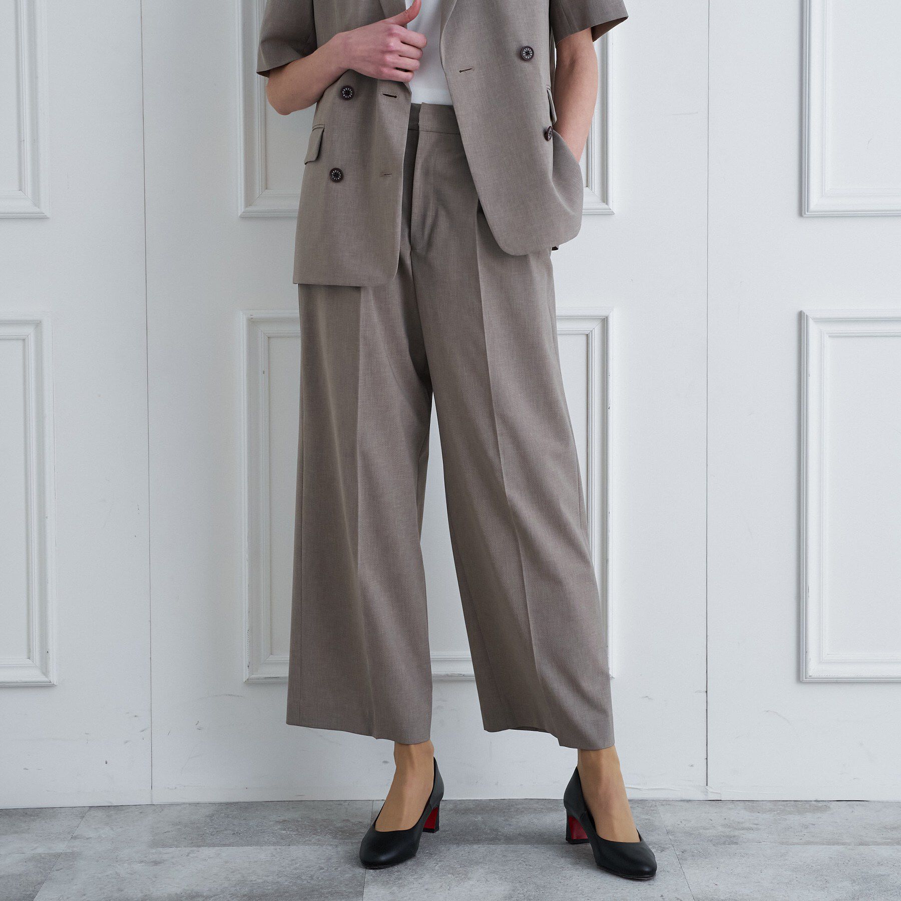 DRESSTERIOR「ウォッシャブルタックワイドパンツ」|その他|