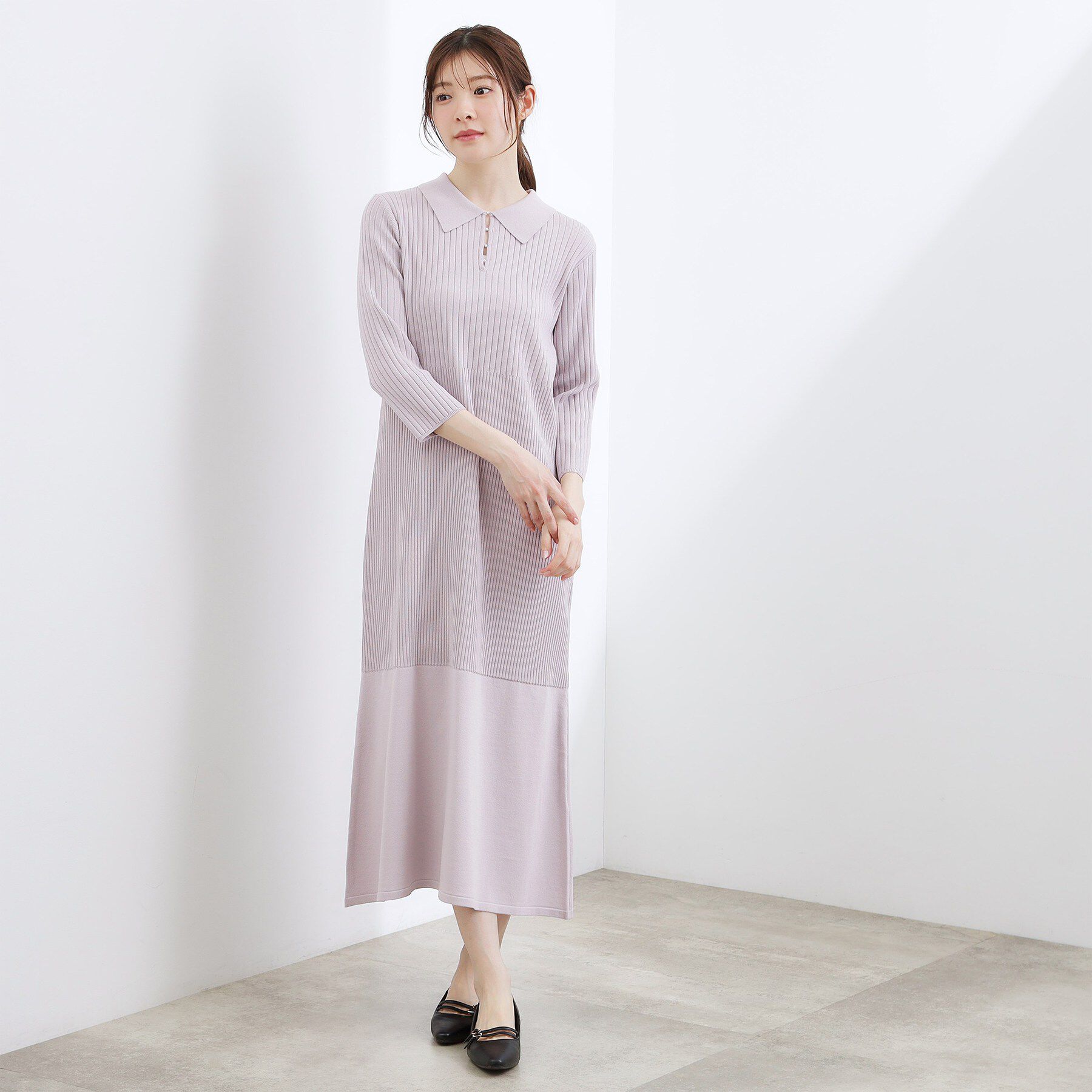 grove「ポロニットワンピース」|ワンピース|