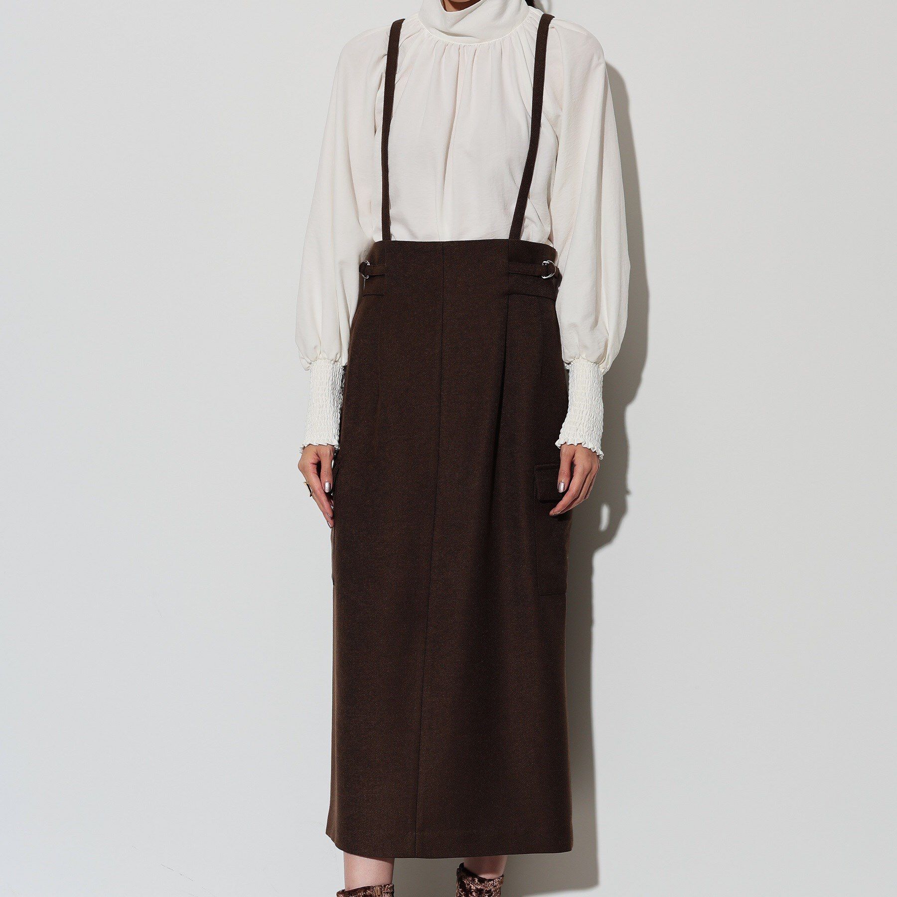 GALLEST「サスペンダー付きワークタイトスカート」|スカート|