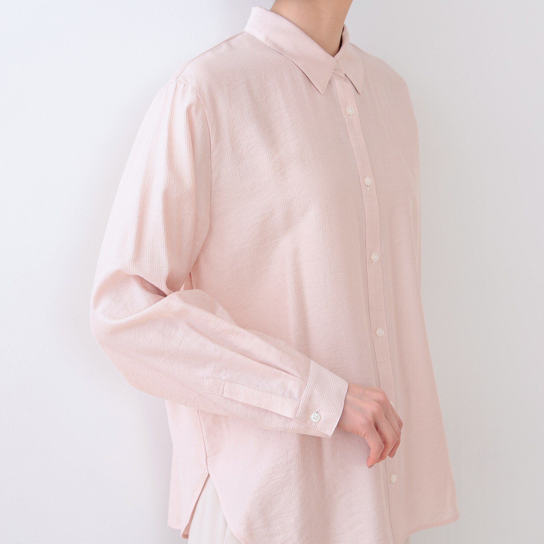 INDIVI「【洗える／シアー】ドビーストライプシャツ」|シャツ・ブラウス|