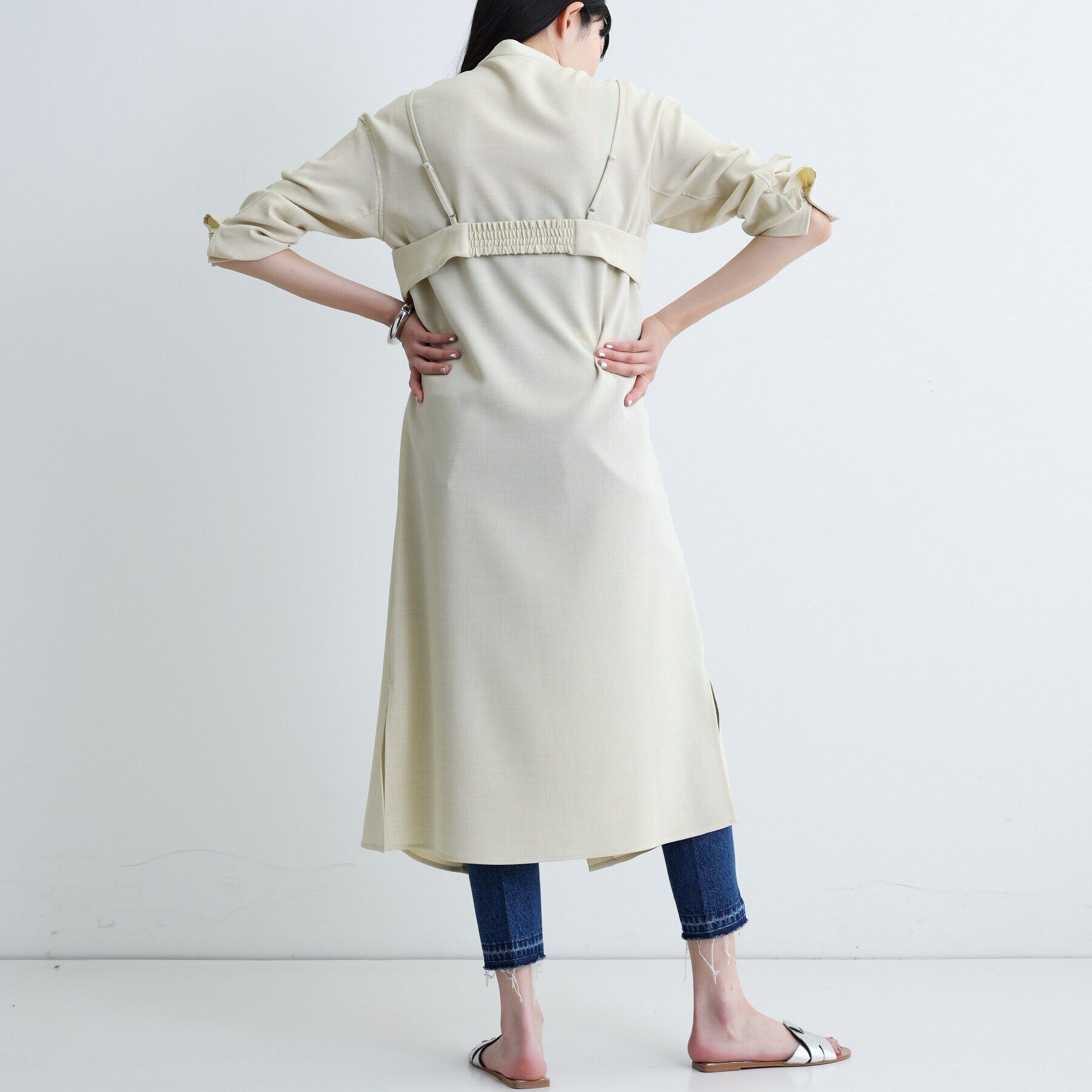 GALLEST「【セレモニー/オケージョン/通勤】ビスチェセットシャツドレス【2WAY】」|ワンピース|
