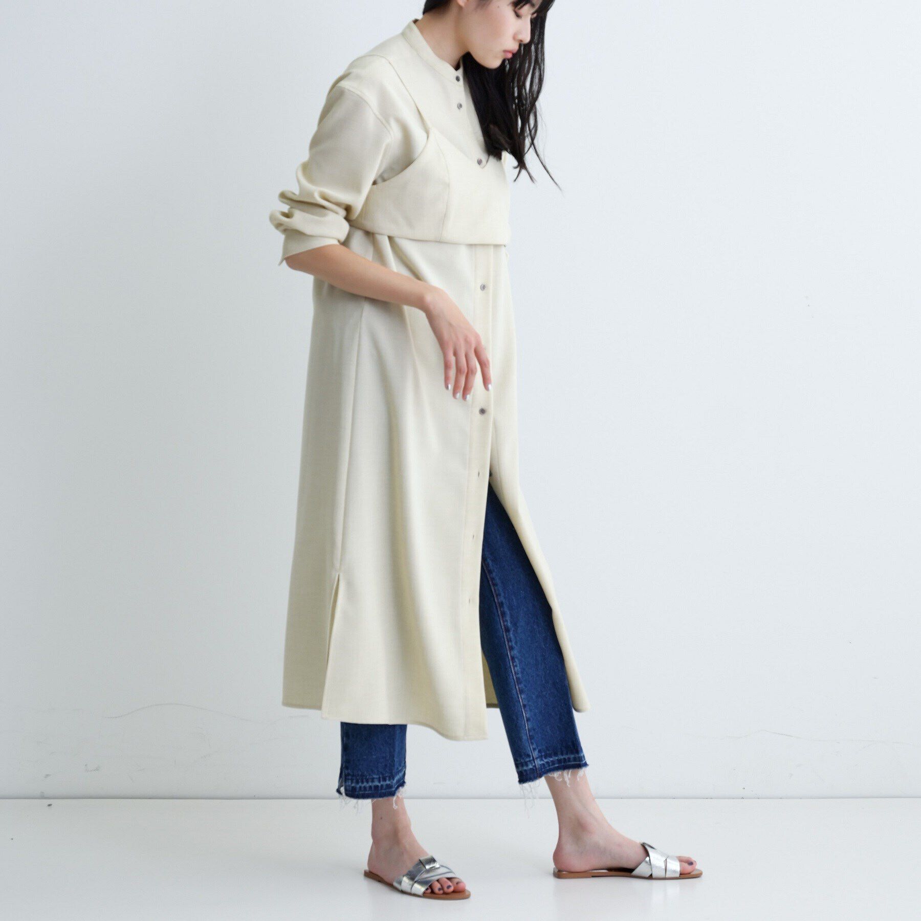 GALLEST「【セレモニー/オケージョン/通勤】ビスチェセットシャツドレス【2WAY】」|ワンピース|