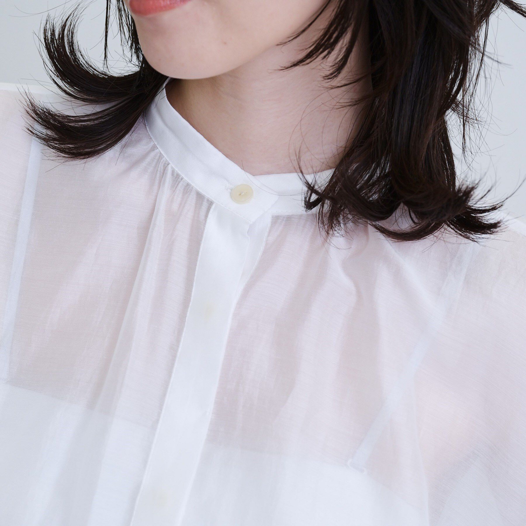 GALLEST「シアーローンミドル丈シャツ/シアーシャツ/シアートップス【洗える】」|シャツ・ブラウス|
