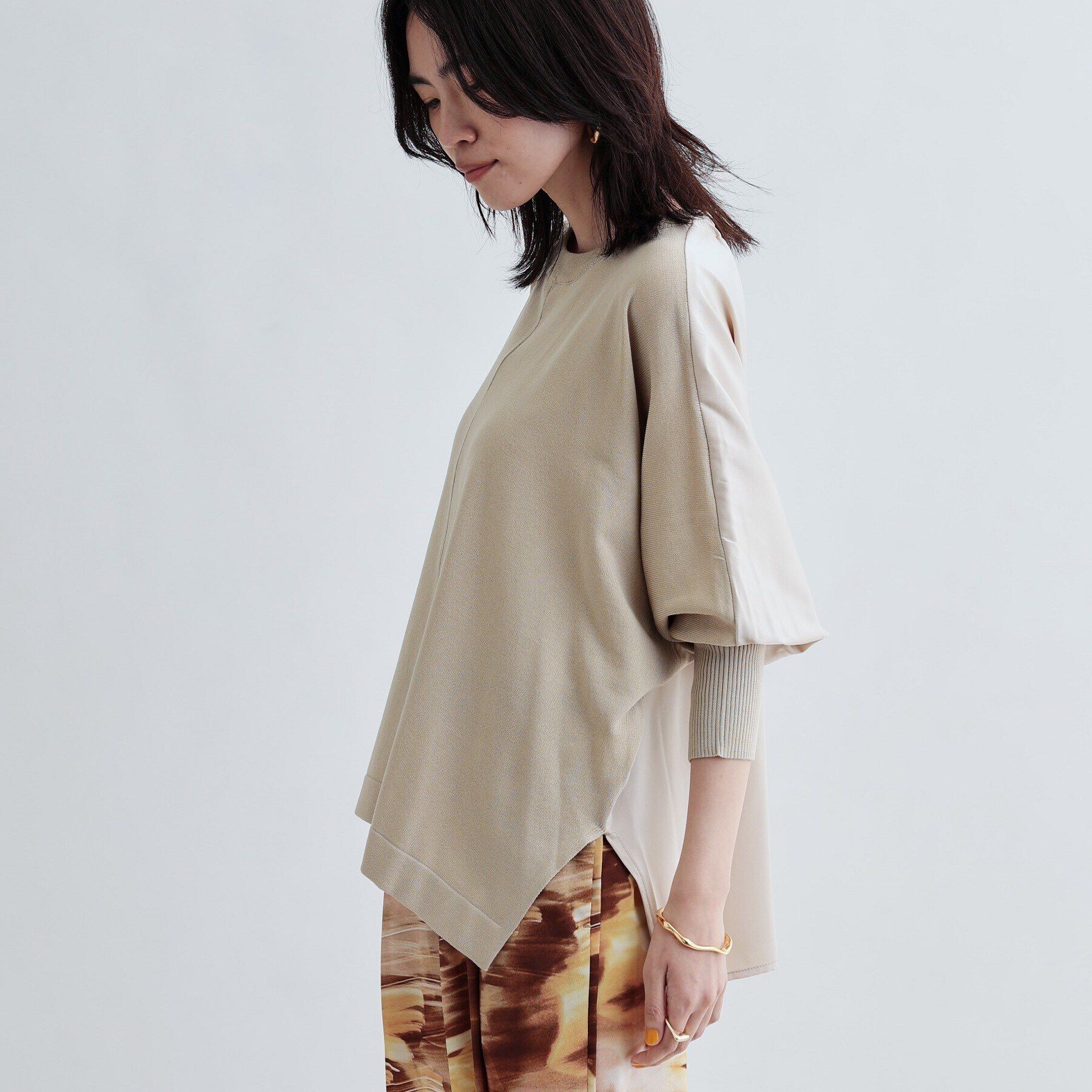 GALLEST「サテンバックドルマンニット」|ニット・セーター|