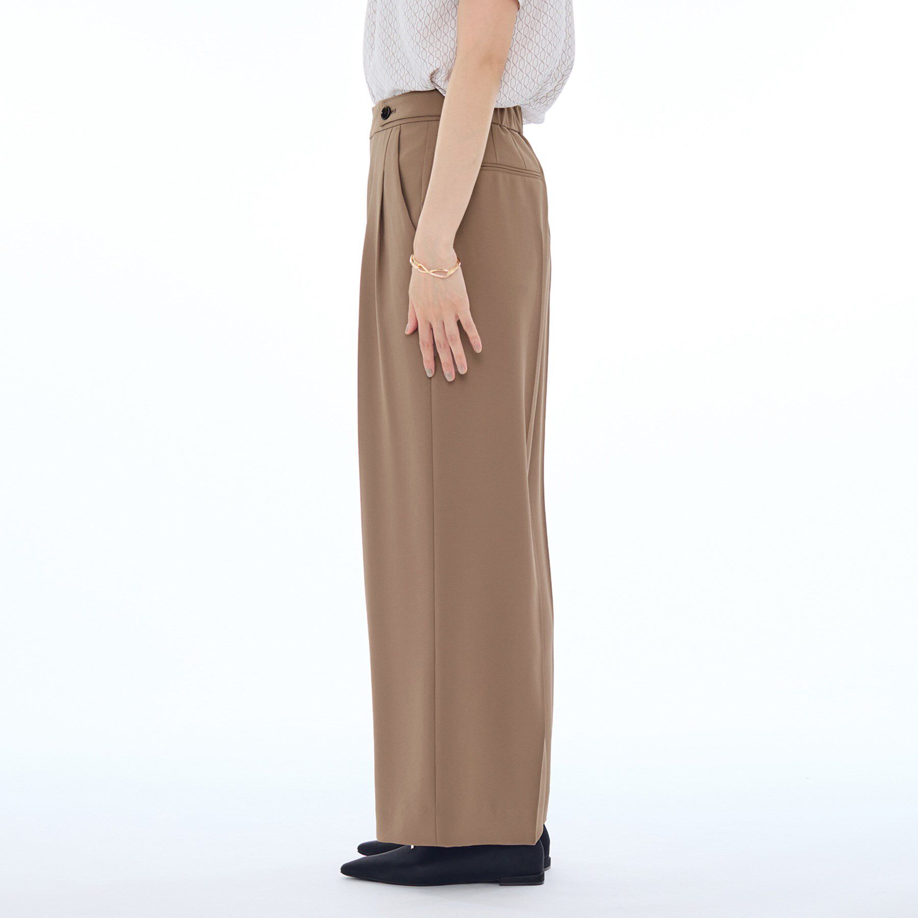 INDIVI「【着心地◎！】タックワイドパンツ」|その他|