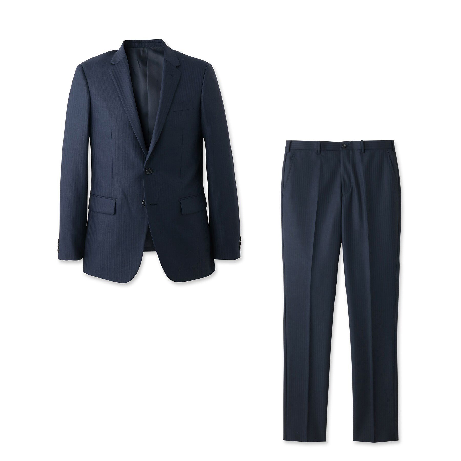 TAKEO KIKUCHI「【ナローモデル】シャイニー ヘリンボン ストライプ スーツ/3ピース対応可」|スーツ|