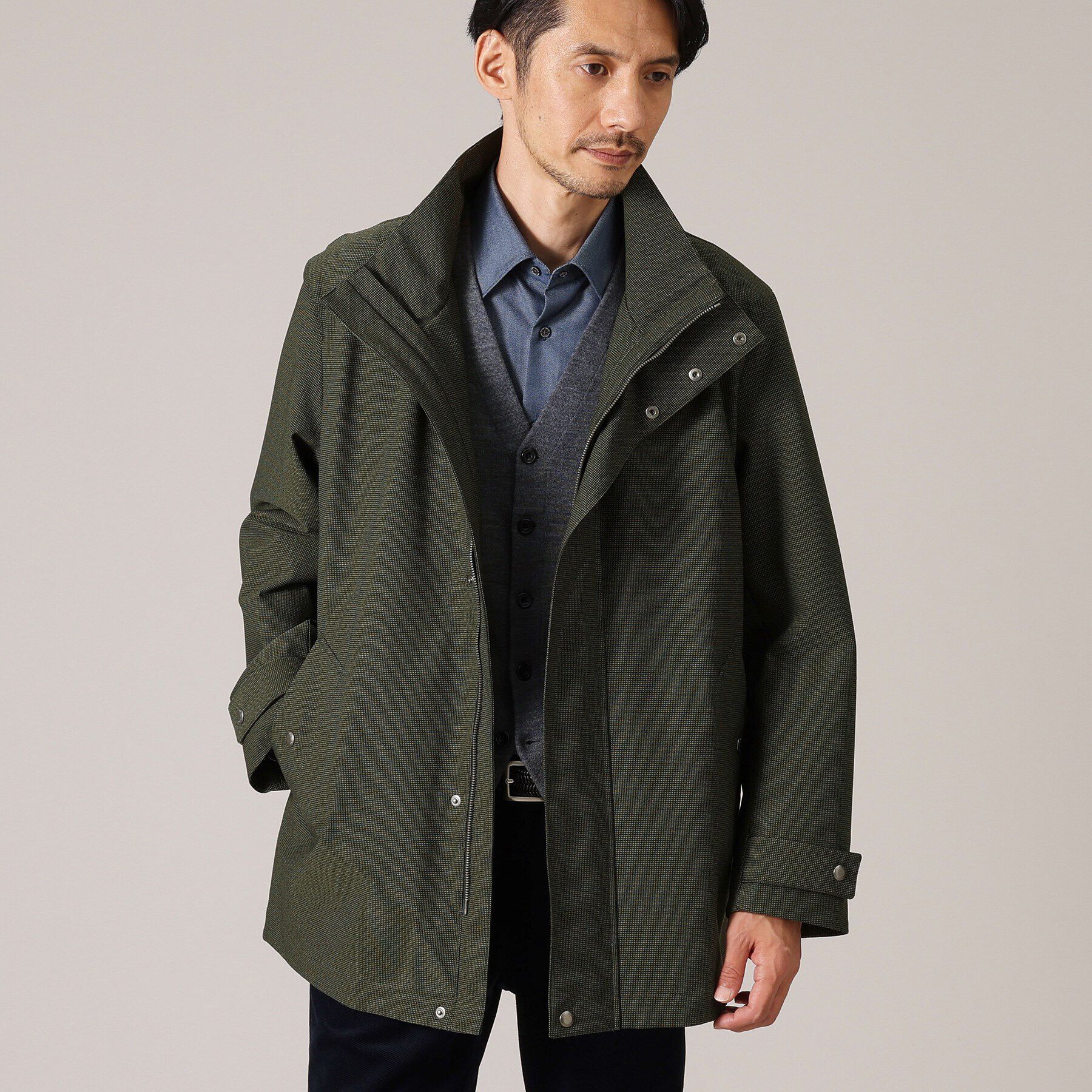 TAKEO KIKUCHI「【3WAY】ドビー ダウンライナー付 ブルゾン」|ブルゾン・スタジャン|