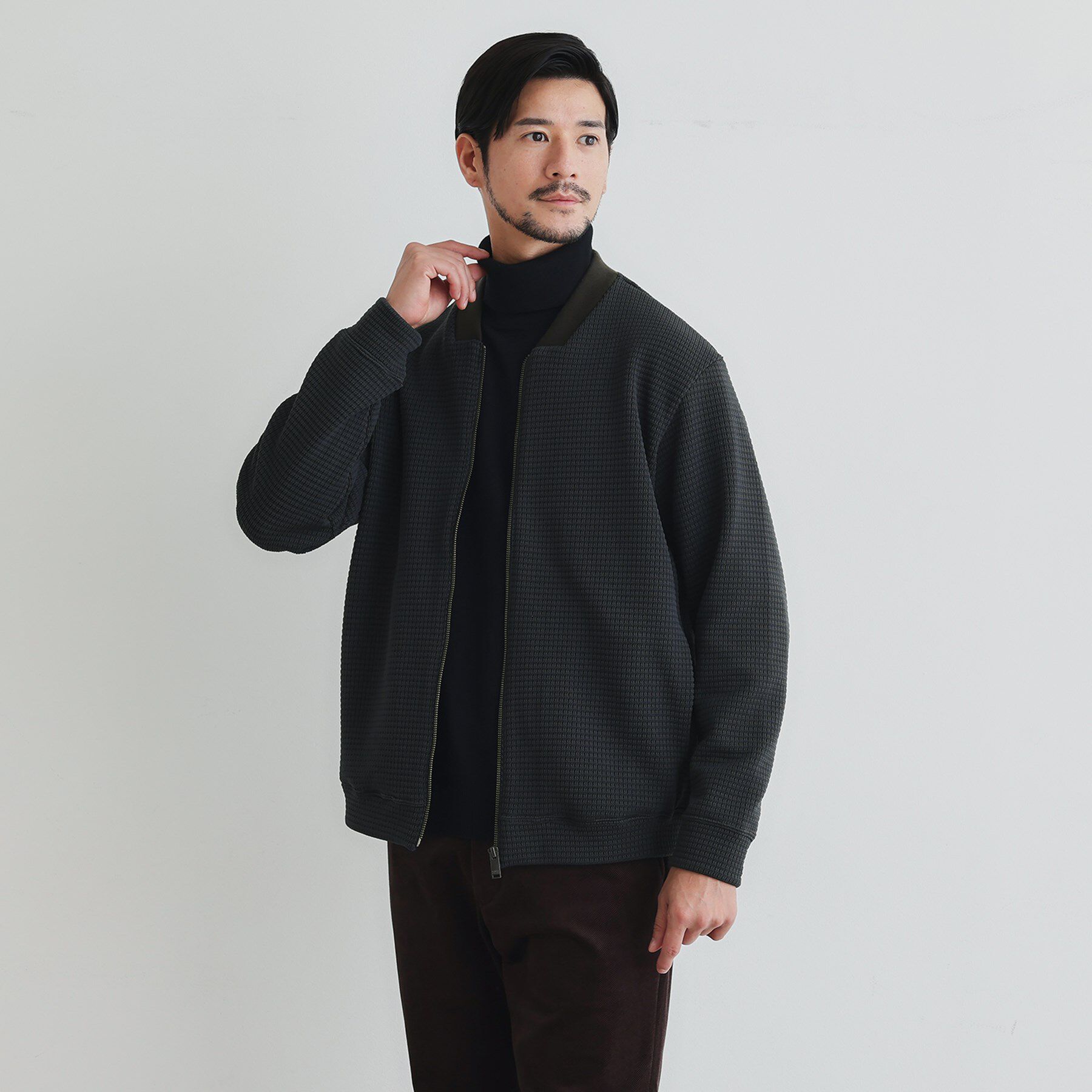 TAKEO KIKUCHI「ニットライクジャージ ブルゾン」|ブルゾン・スタジャン|