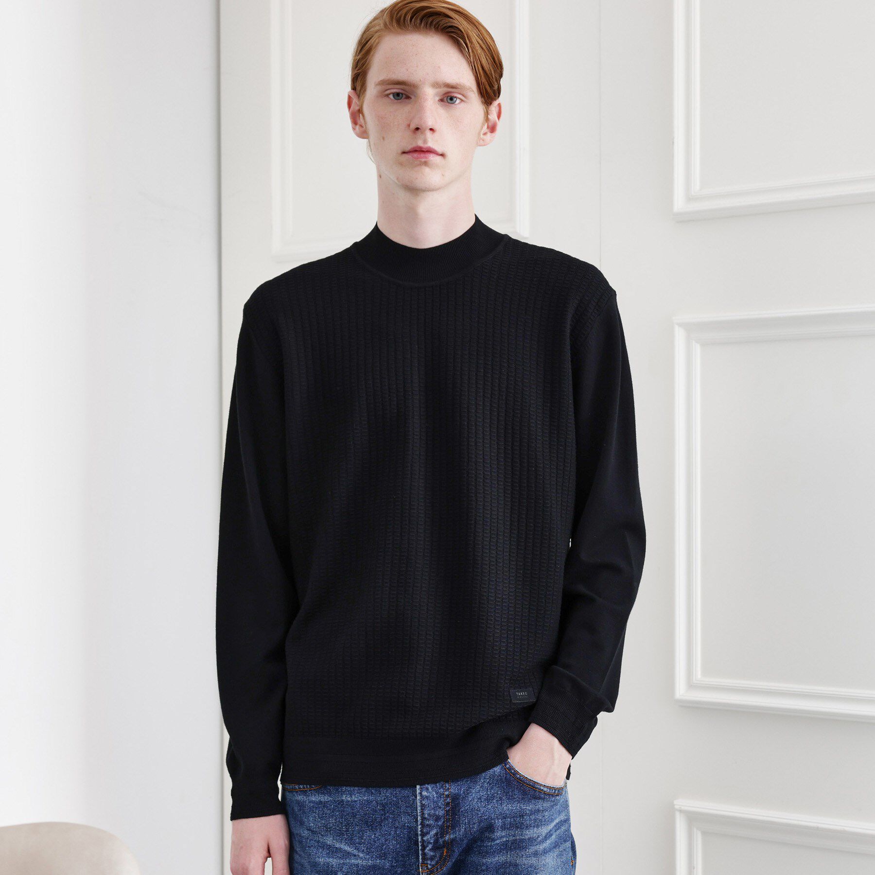 TAKEO KIKUCHI「ハイゲージ モックネック ニット プルオーバー」|ニット・セーター|