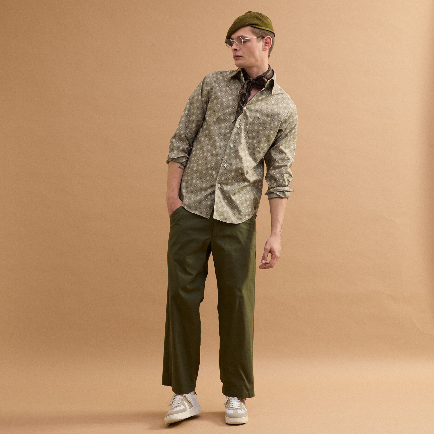 40CARATS&525「小紋プリントシャツ」|シャツ・ブラウス|