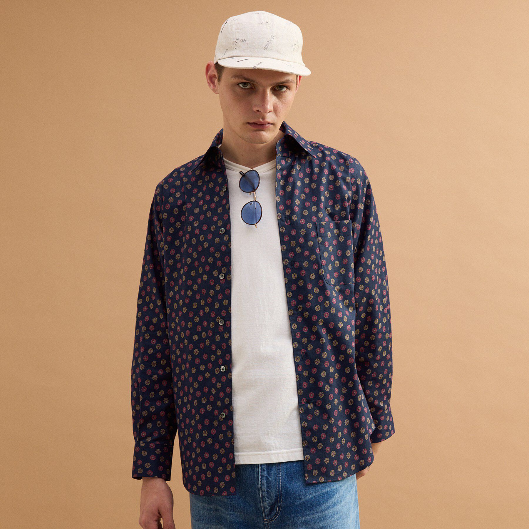 40CARATS&525「小紋プリントシャツ」|シャツ・ブラウス|