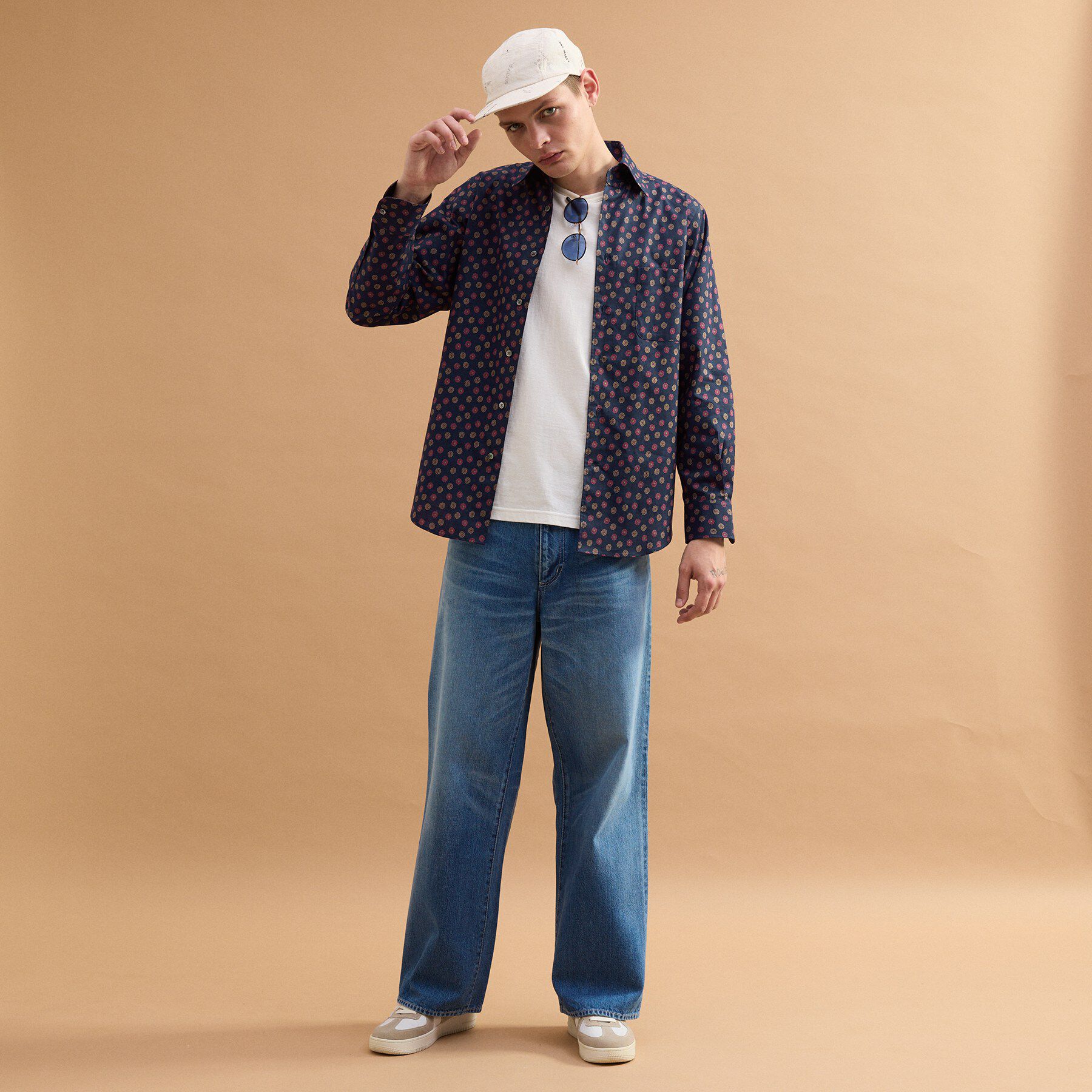 40CARATS&525「小紋プリントシャツ」|シャツ・ブラウス|