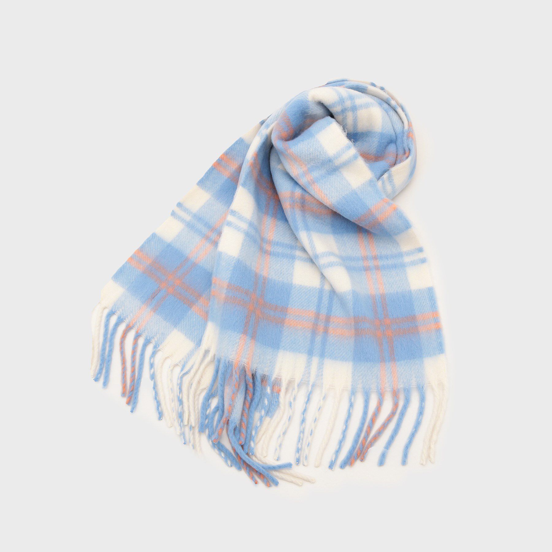 tk.TAKEO KIKUCHI「アソートボリュームシャギーマフラー」|ストール|ブルー(292)