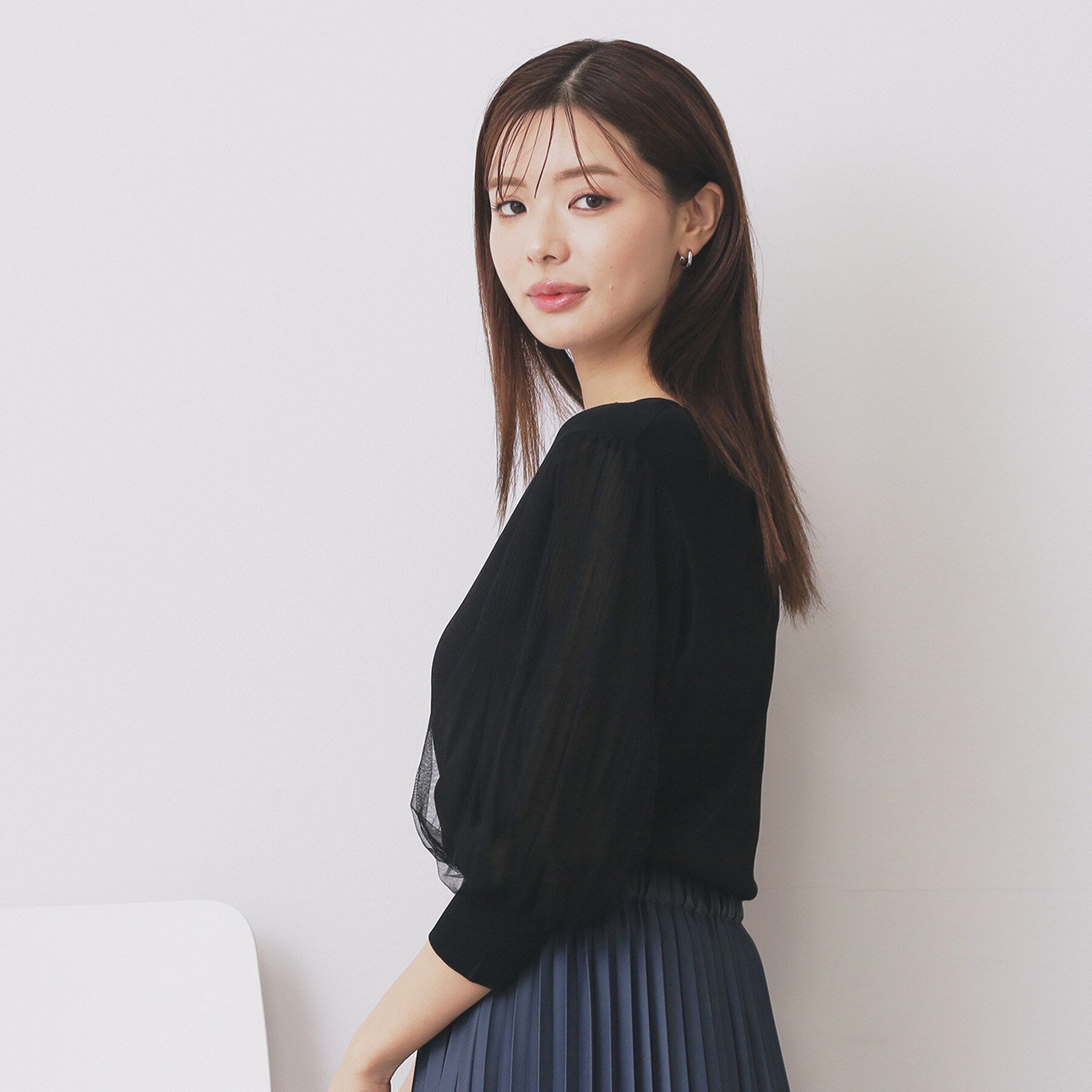 index「《5色展開》マジョリカプリーツスリーブニット【洗濯機洗い可】」|ニット・セーター|