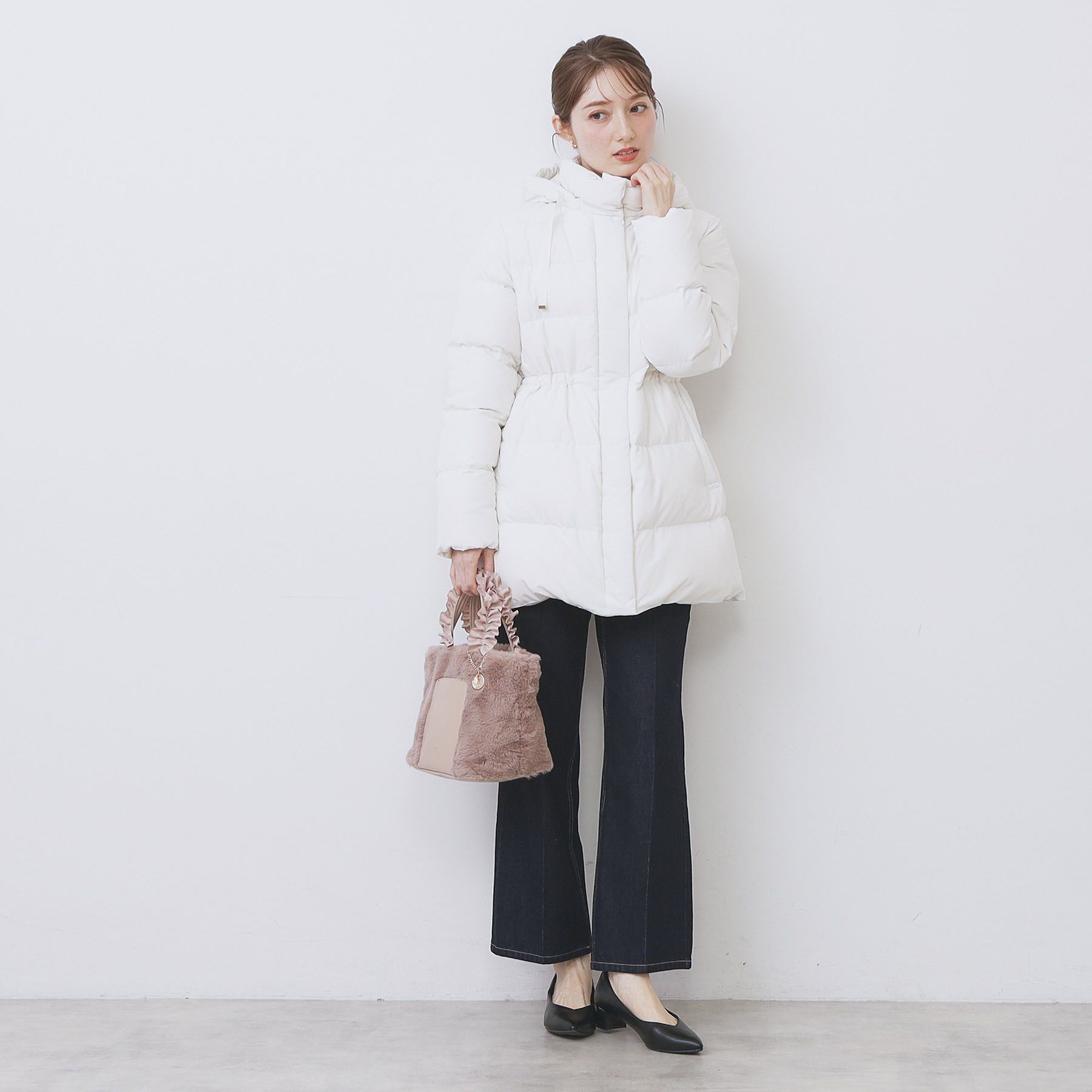 index「KAWADAダウンドロストミドルコート【撥水/洗濯機OK/2WAY/静電気防止裏地】《XS～3L》」|ダウン|