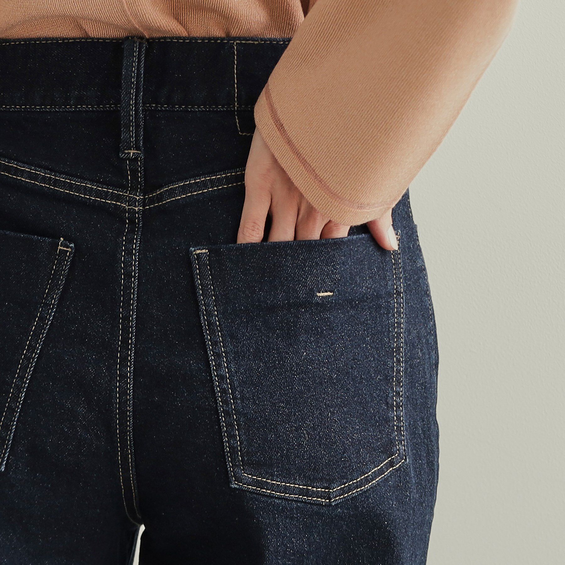 OPAQUE.CLIP「《SS-LLsize》ストレッチバギーデニム【洗濯機洗い可】」|デニム|