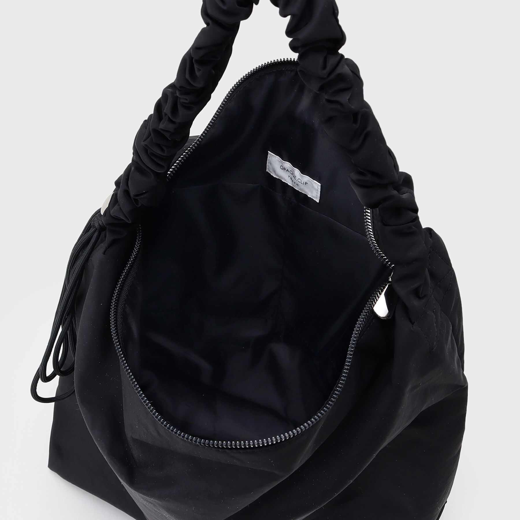 OPAQUE.CLIP「【2WAY／A4サイズ対応】ドロストギャザーフリルハンドルワンショルダーバッグ」|ショルダー・メッセンジャー|