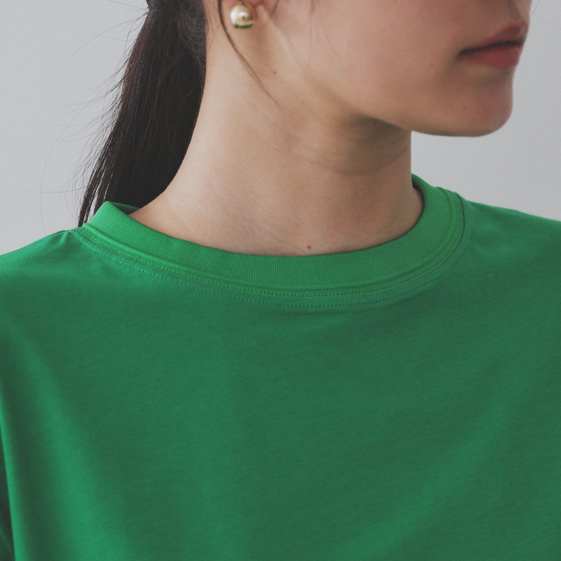 OPAQUE.CLIP「バックフレアショートTシャツ【洗濯機洗い可】」|Tシャツ・カットソー|