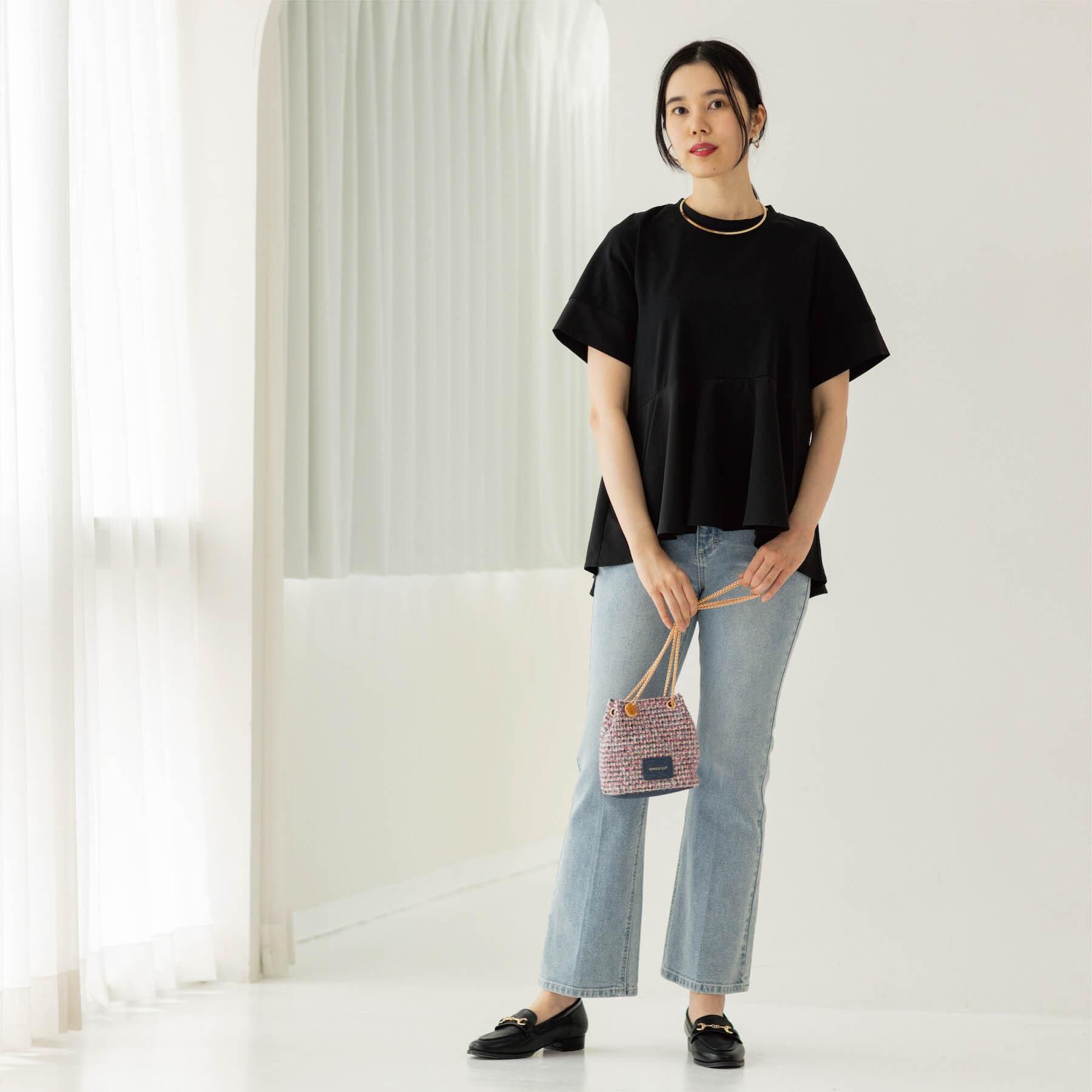 OPAQUE.CLIP「ストレッチセミフレアデニム【洗濯機洗い可】《SS-LLサイズ》」|デニム|