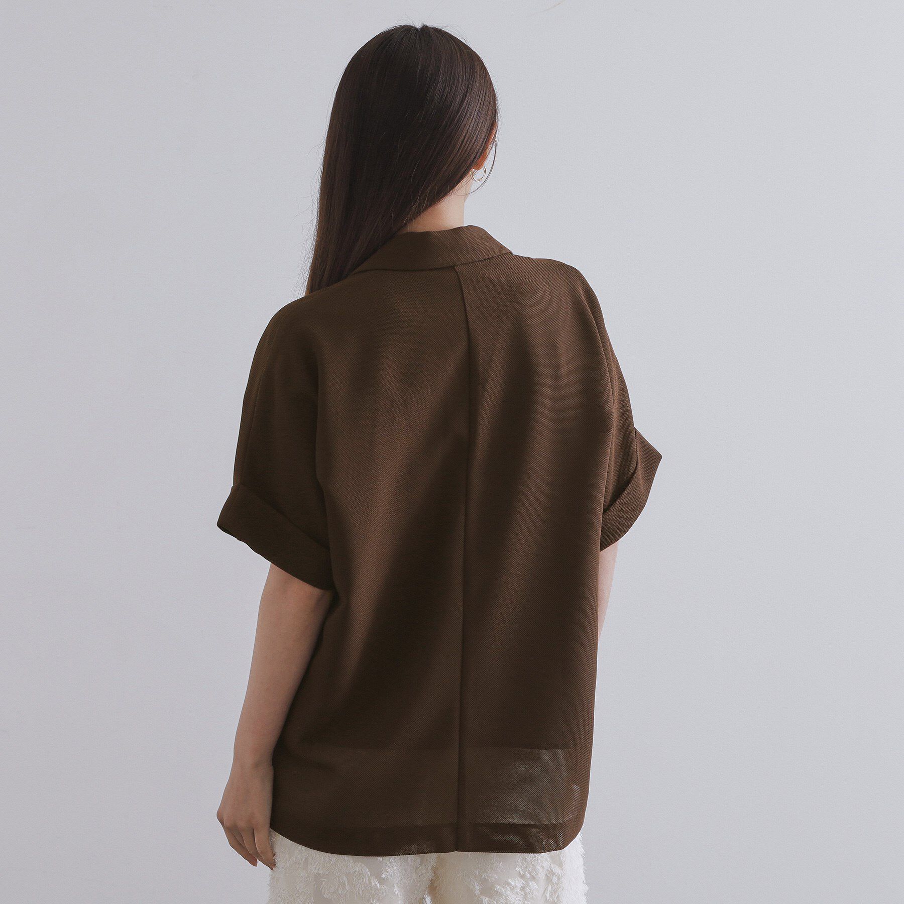 OPAQUE.CLIP「メッシュテーラードジャケット【洗濯機洗い可】」|テーラードジャケット|