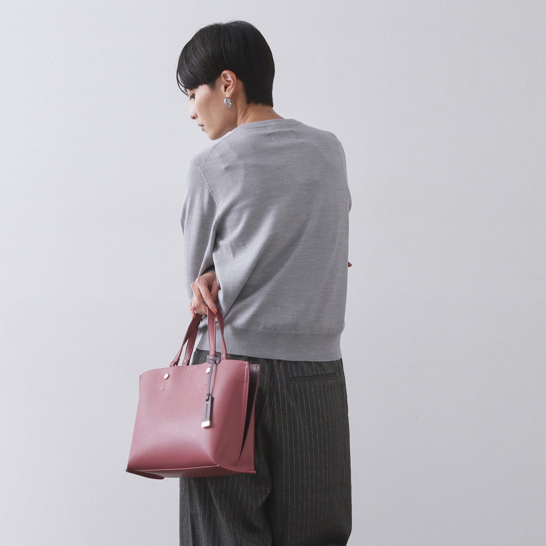 OPAQUE.CLIP「【2WAY/名品】バイカラー3層ミドルトートバッグ」|トートバッグ|