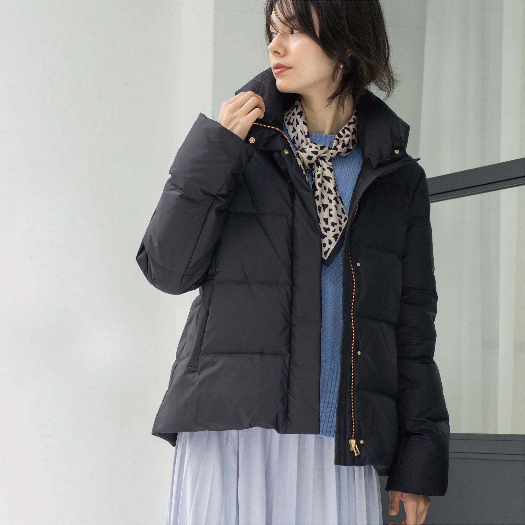 OPAQUE.CLIP「撥水ショートダウン【防風/抗菌防臭/洗濯機洗い可】《SS～LL》」|ダウン|ブラック(019)