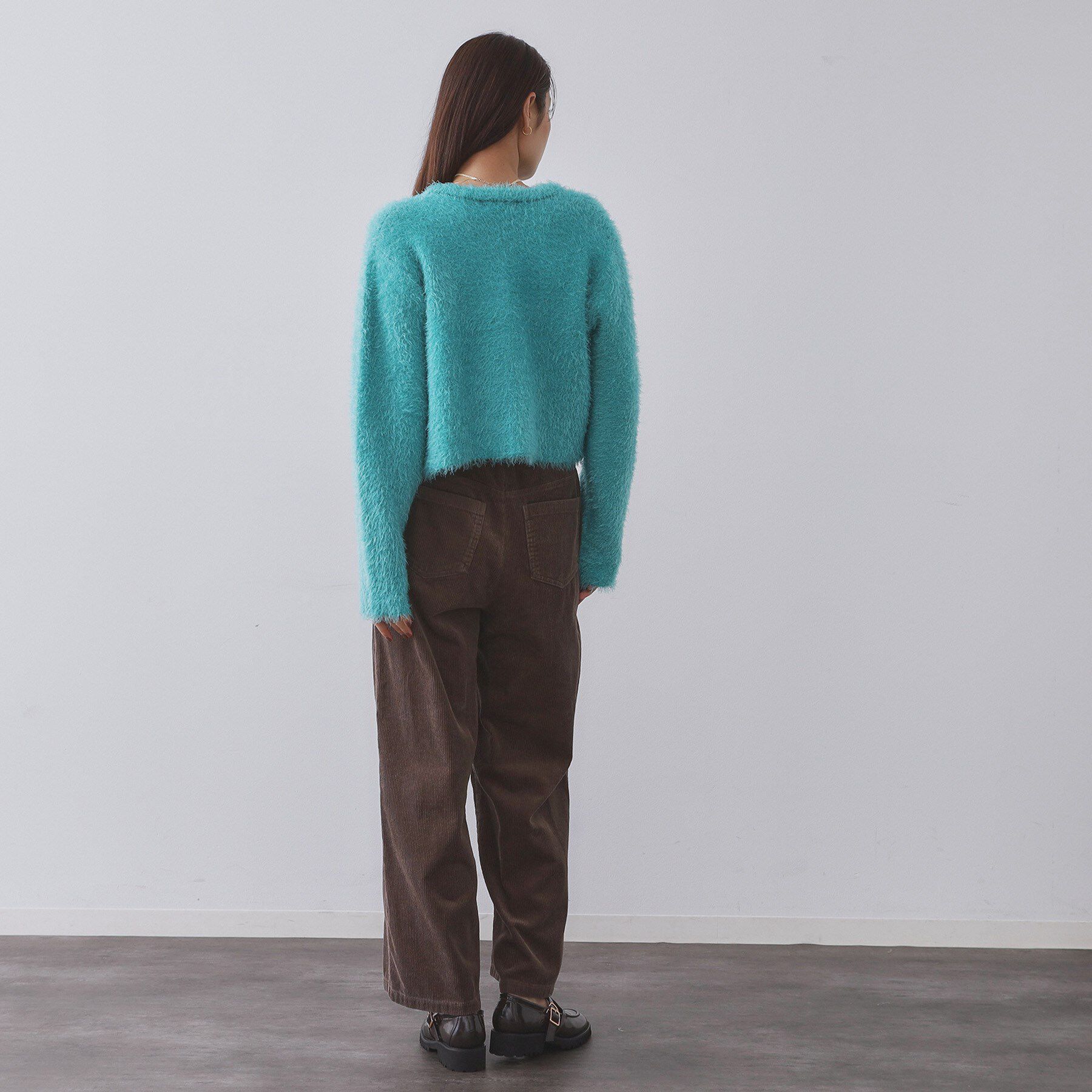 OPAQUE.CLIP「シャギーショートカーディガン【洗濯機OK】《6col》」|カーディガン|