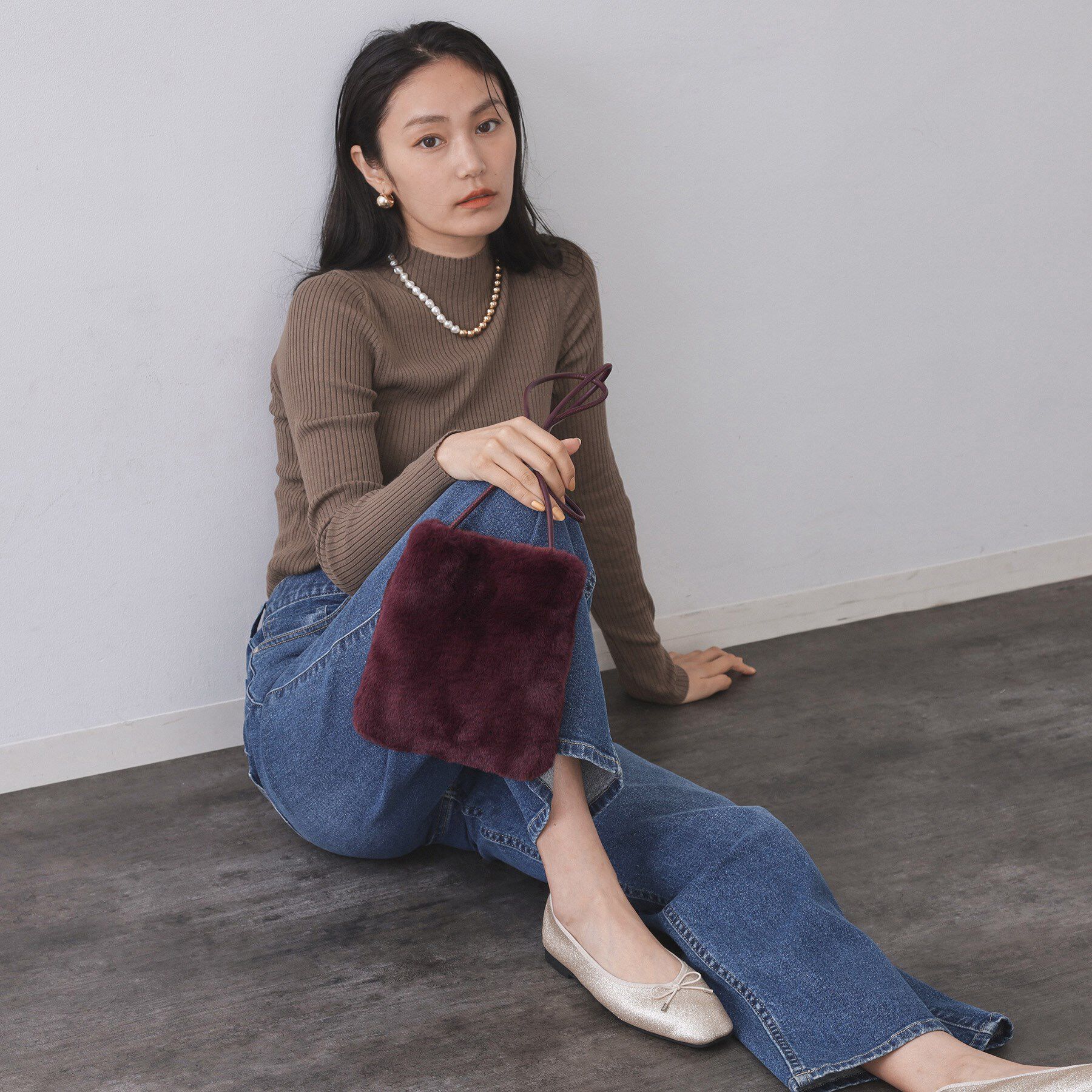 OPAQUE.CLIP「【11色展開】フェイクファースクエアミニポシェット」|ショルダー・メッセンジャー|