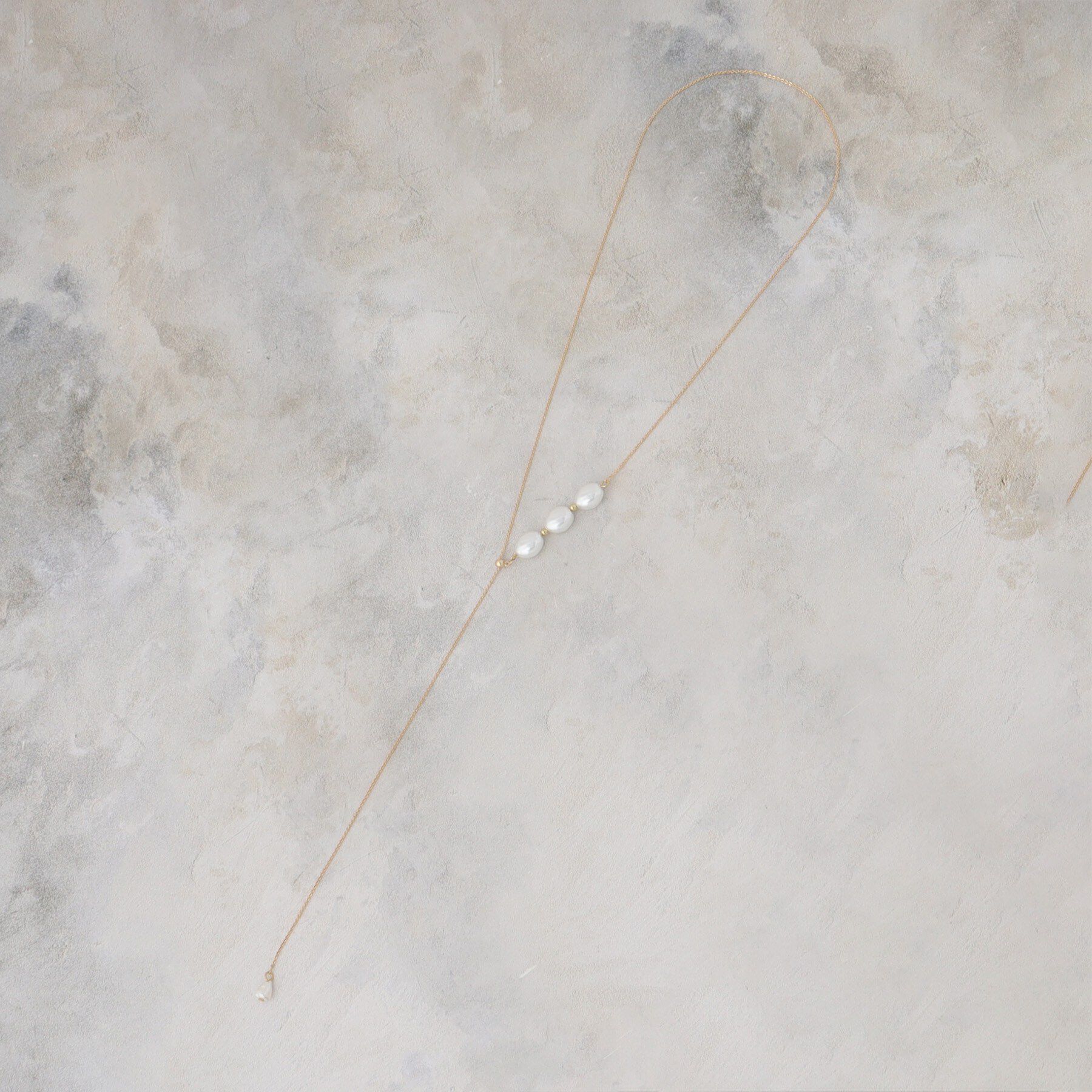 OPAQUE.CLIP「3連パール調ビーズデザインネックレス」|ネックレス|