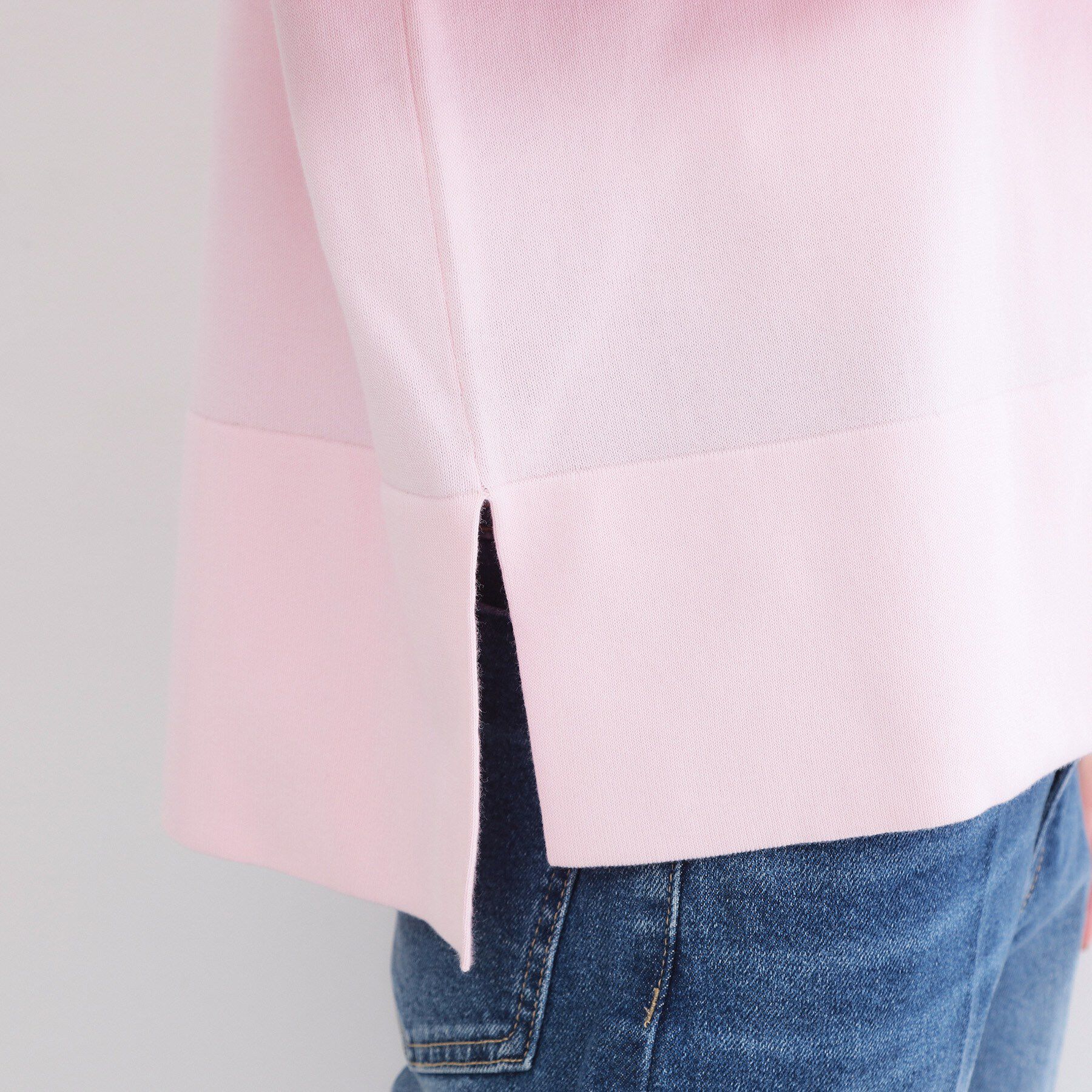 OPAQUE.CLIP「UV リラクシーボートネックニット／オーガニックコットン混【洗濯機OK】《5col》」|ニット・セーター|