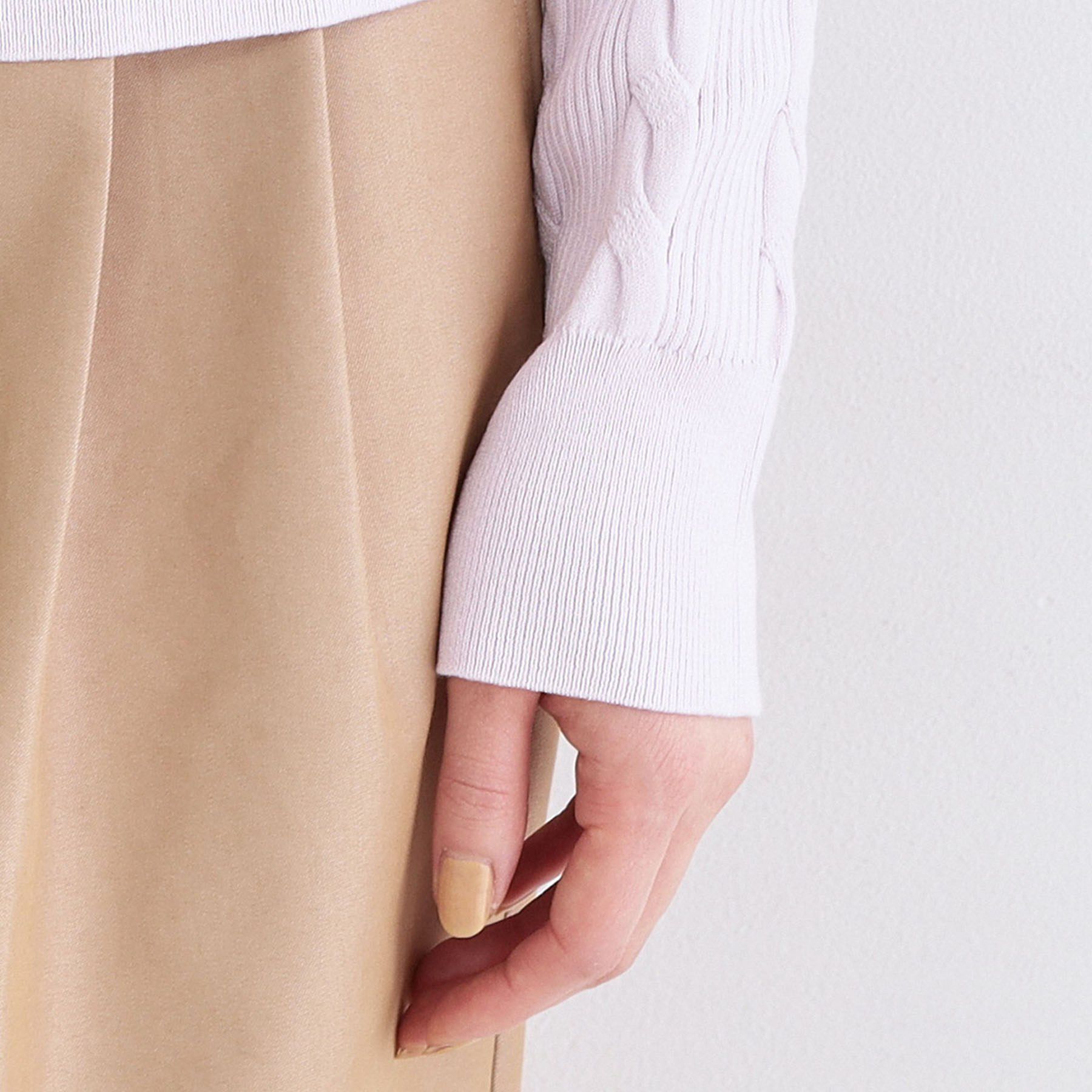 OPAQUE.CLIP「ケーブル編みニット【洗濯機OK】」|ニット・セーター|