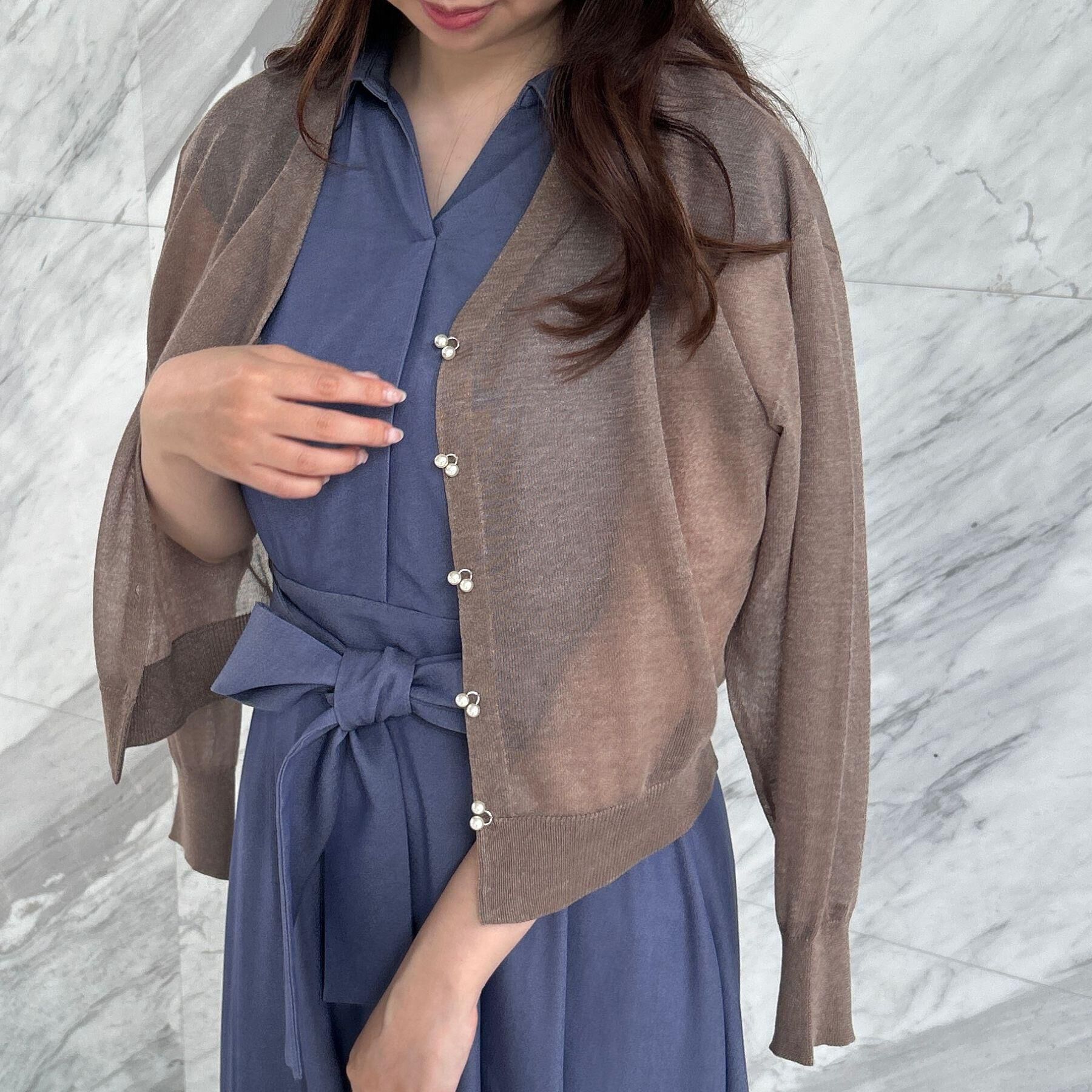 Couture broach「【美シルエット・通勤】シャンブレーシャツワンピース」|ワンピース|