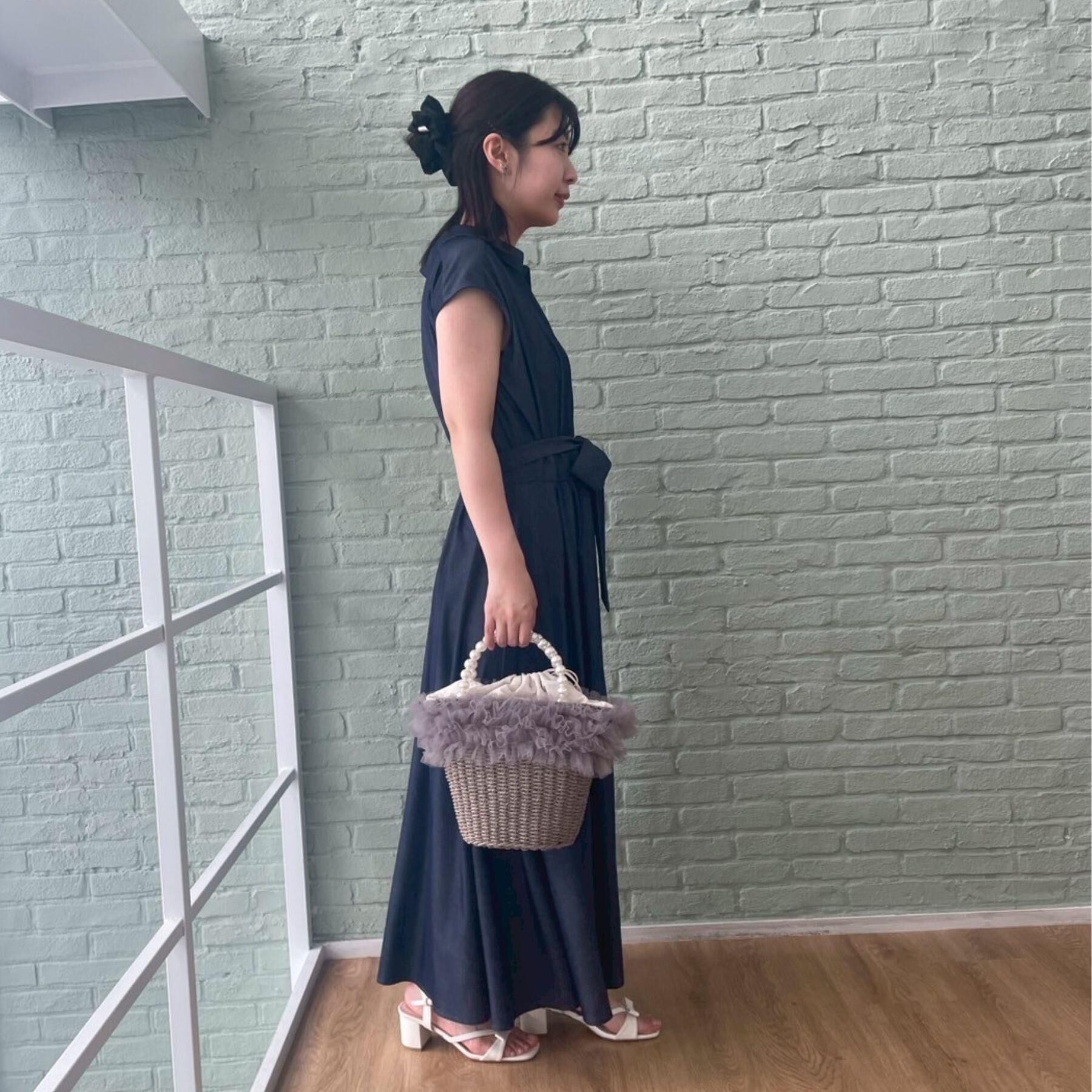 Couture broach「【美シルエット・通勤】シャンブレーシャツワンピース」|ワンピース|