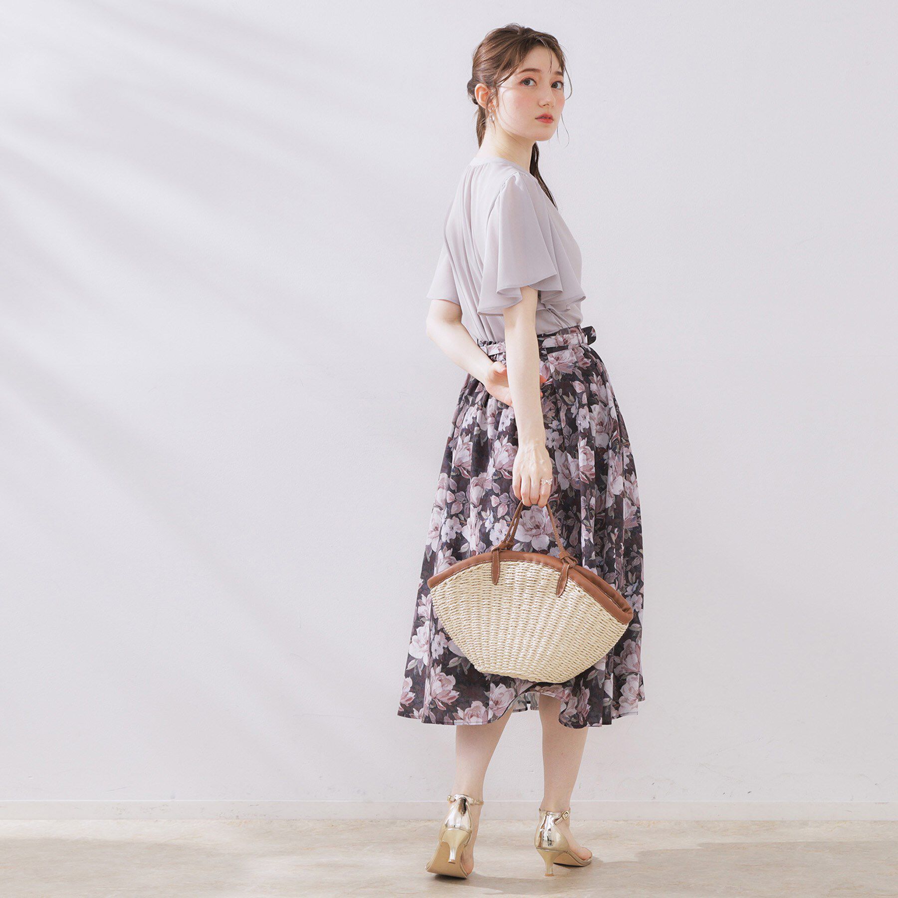 Couture broach「【キレイめ・通勤】前後2WAY楊柳フレアー袖ブラウス」|シャツ・ブラウス|