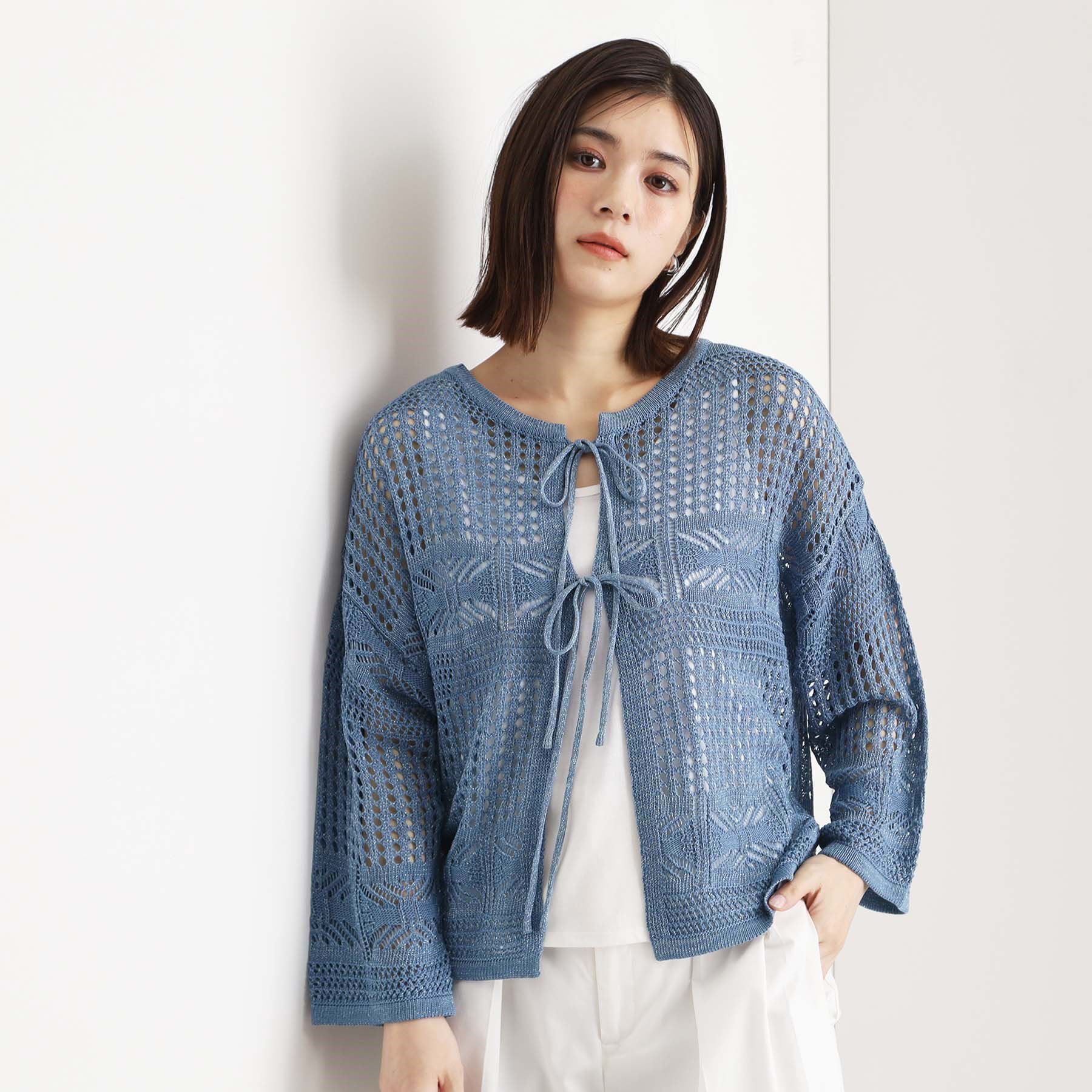 THE SHOP TK「【前後2WAY】タンク付透かし柄ニット/洗える」|その他|