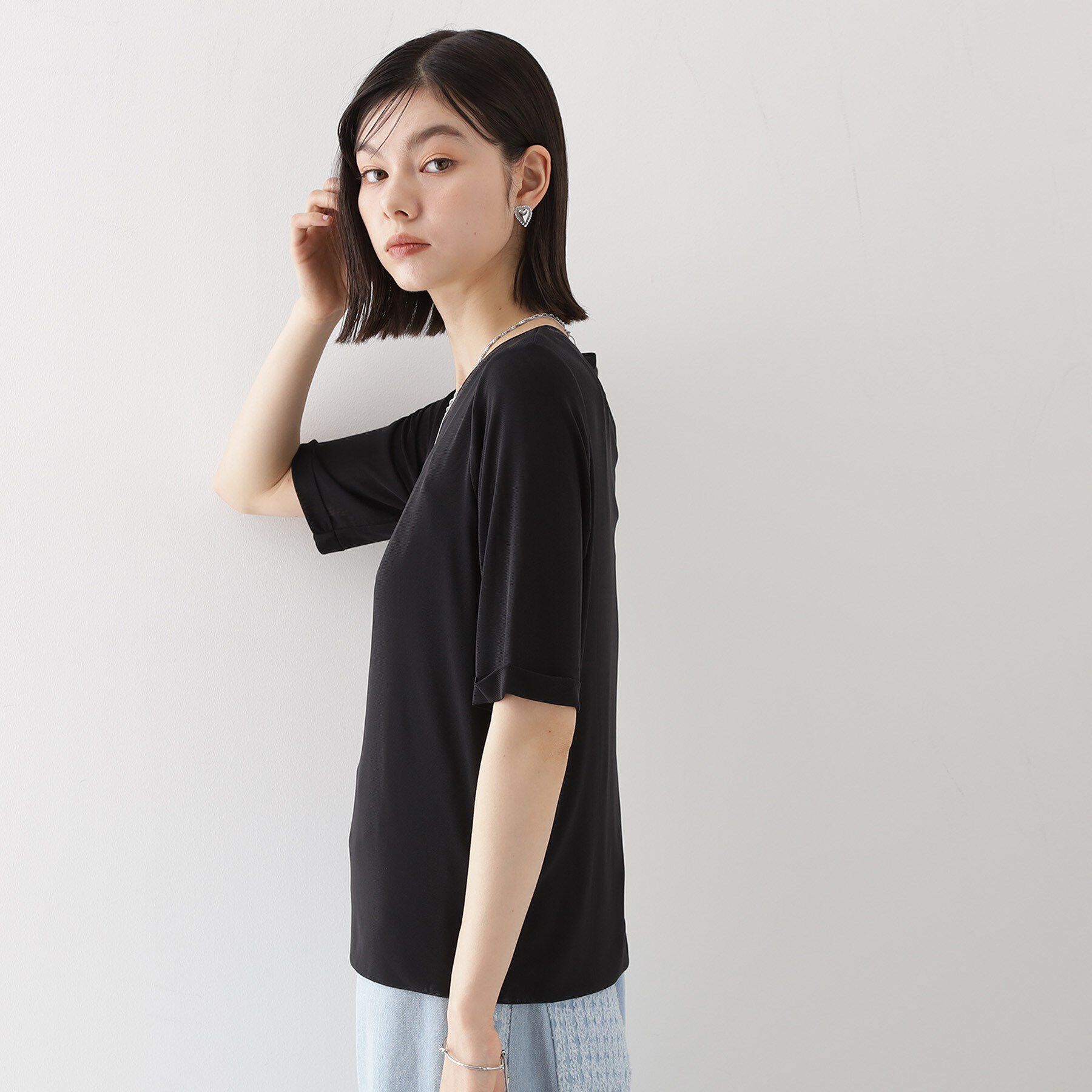 THE SHOP TK「シアーチュールプルオーバー【洗濯機OK】」|Tシャツ・カットソー|