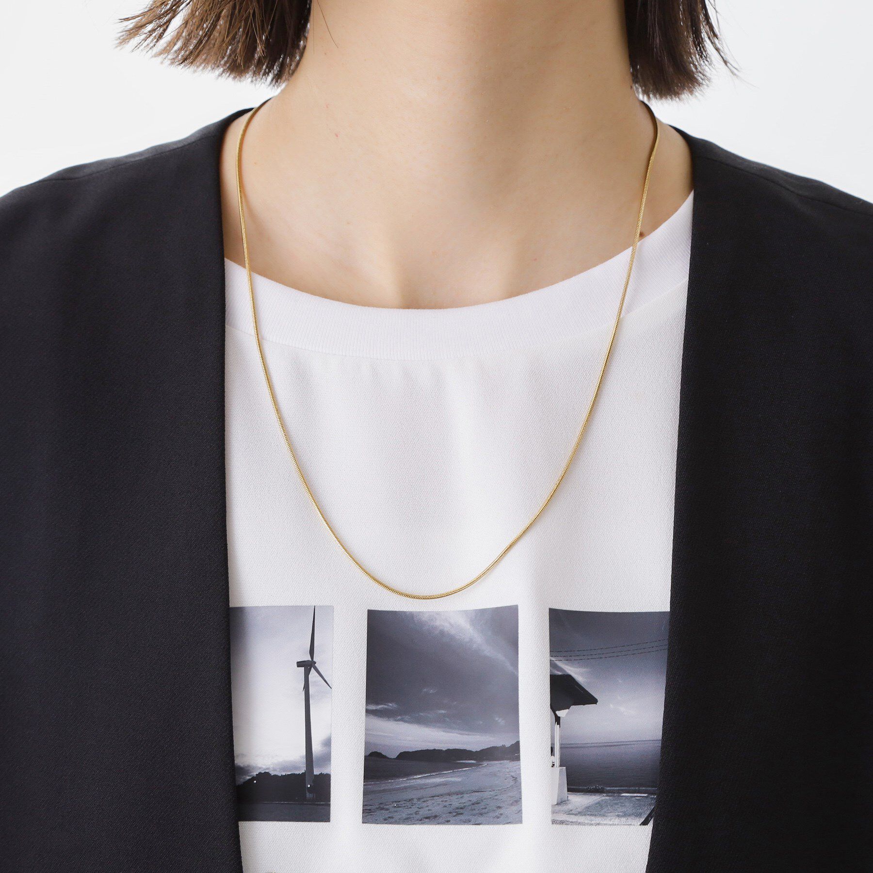 THE SHOP TK「ステンレススネークロングネックレス」|ネックレス|