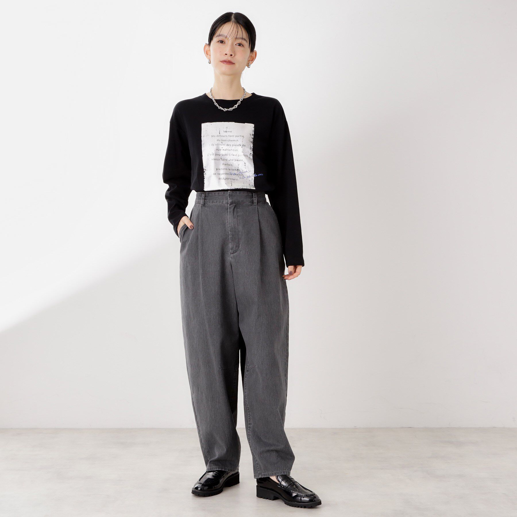 THE SHOP TK「ロゴアソート長袖Tシャツ【アンチピリング/UVカット/洗濯機OK】」|Tシャツ・カットソー|