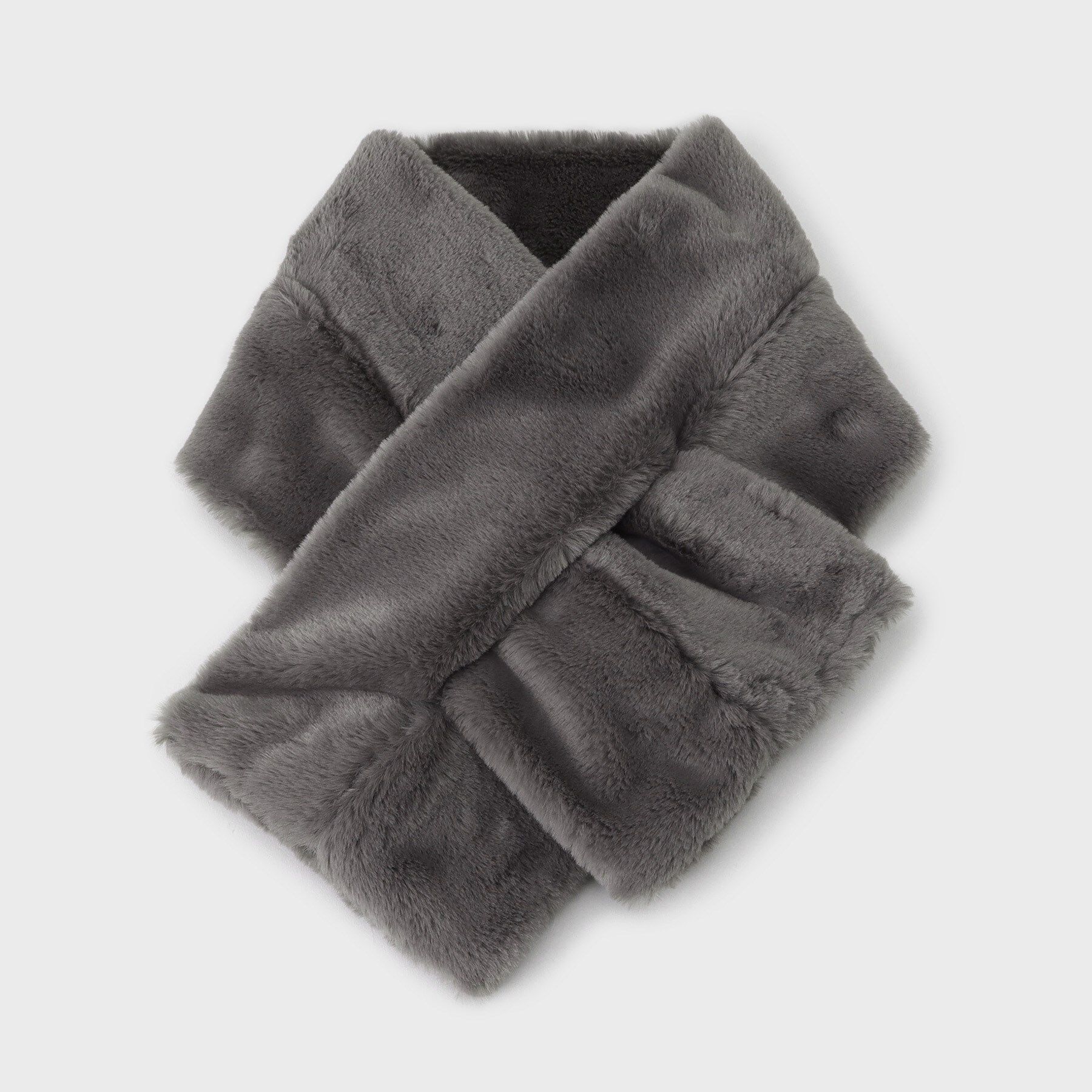 THE SHOP TK「フェイクファーティペット」|ストール|スミクロ(018)